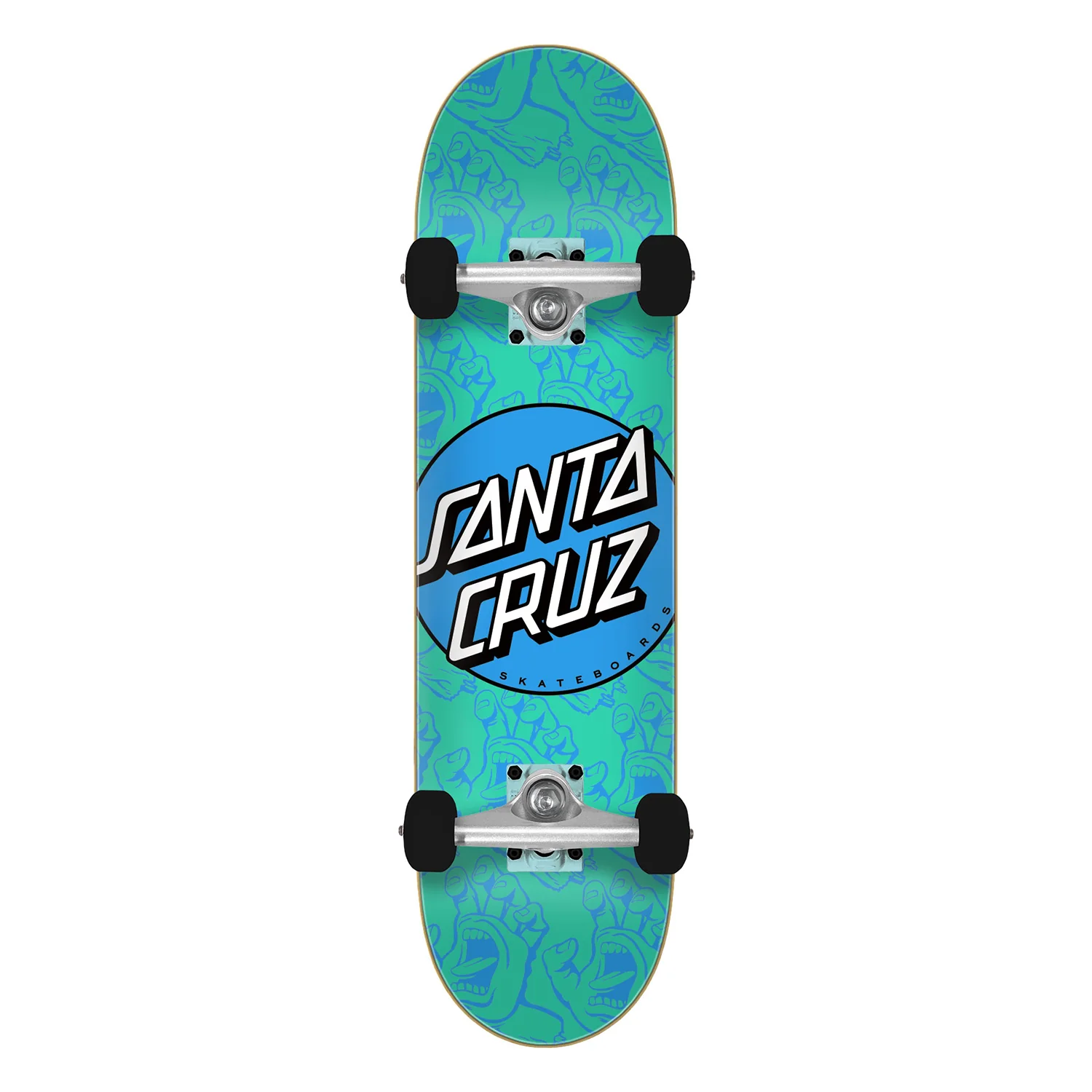 Santa Cruz Skateboard Complete Other Dot Hands Blue 7.75" x 30"