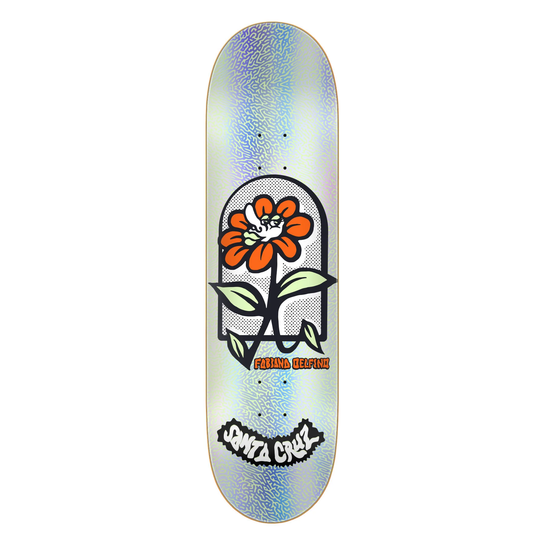 Santa Cruz Skateboard Deck Delfino Flower Frame FeelBase 8.0" x 30.5"