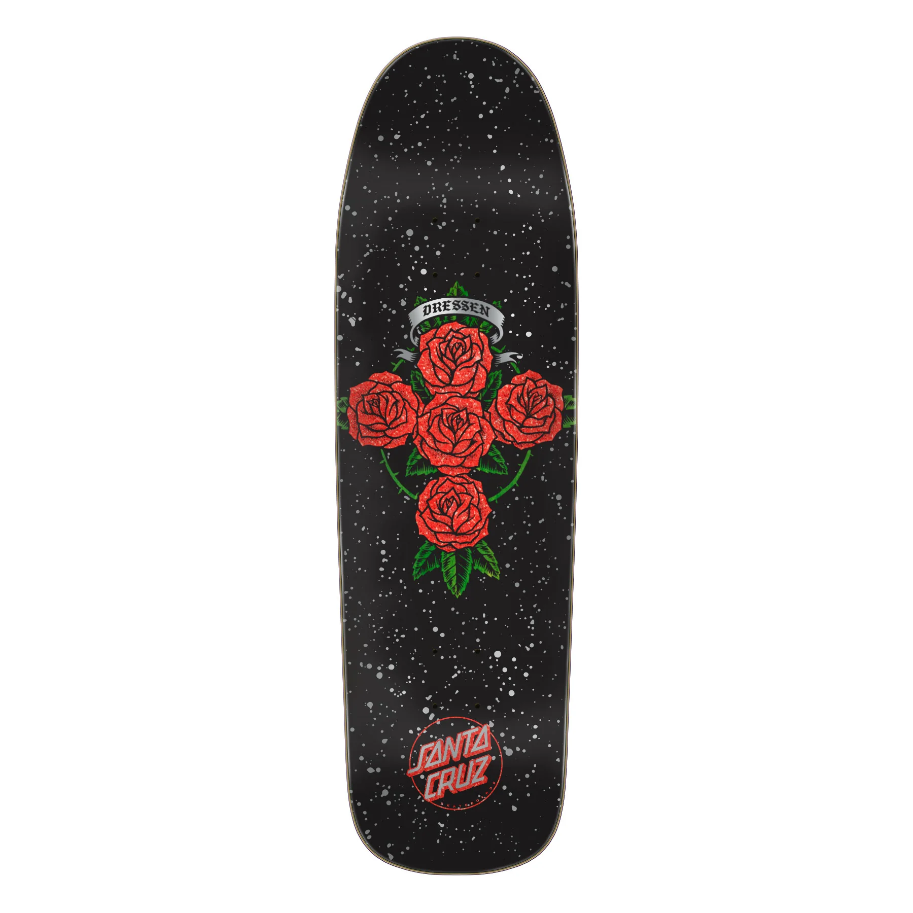 Santa Cruz Skateboard Deck Dressen Rose Cross Shaped 9.31" x 32.36"