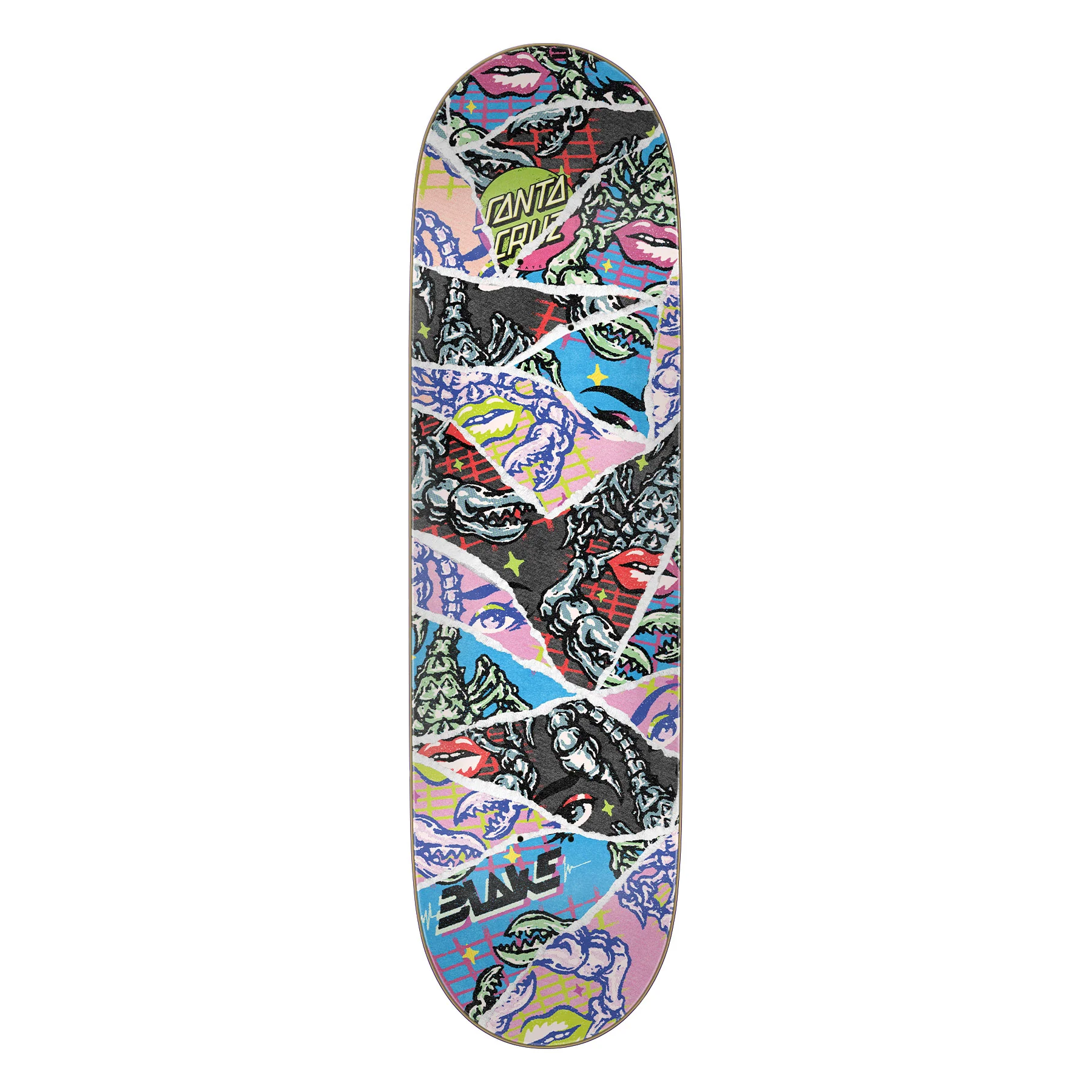 Santa Cruz Skateboard Deck Johnson Misprint Danger Zone VX Everslick 8.6" x 31.95"