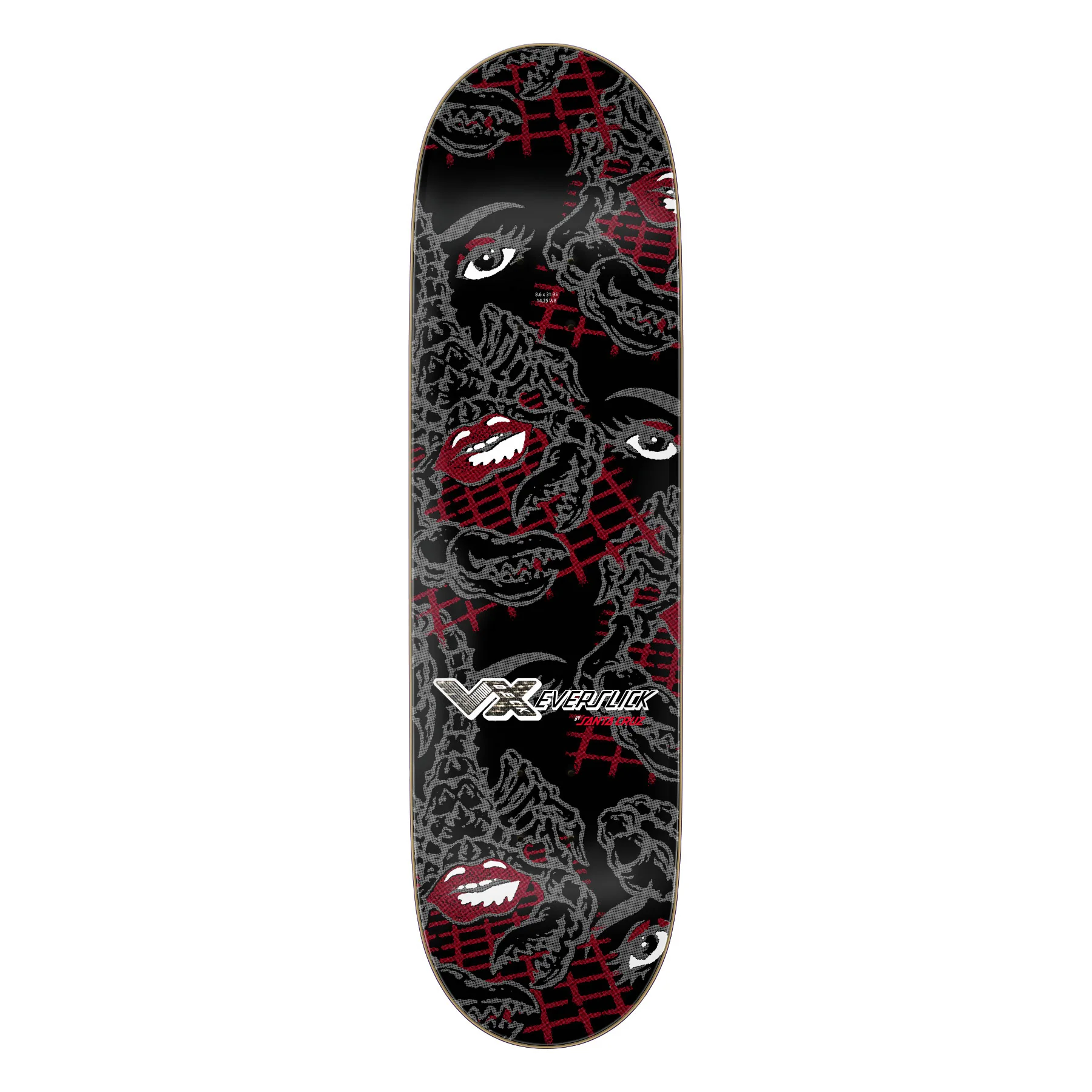 Santa Cruz Skateboard Deck Johnson Misprint Danger Zone VX Everslick 8.6" x 31.95" - Image 2