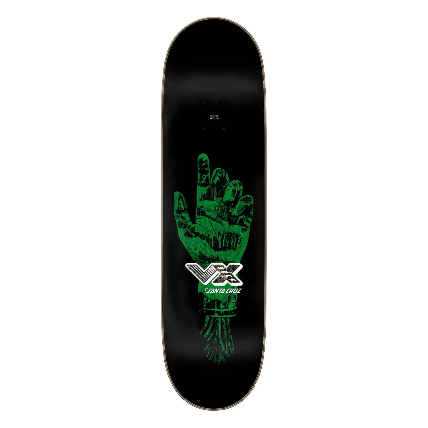 Santa Cruz Skateboard Deck Wood Dystopia VX 8.5" x 32.2" - Image 2