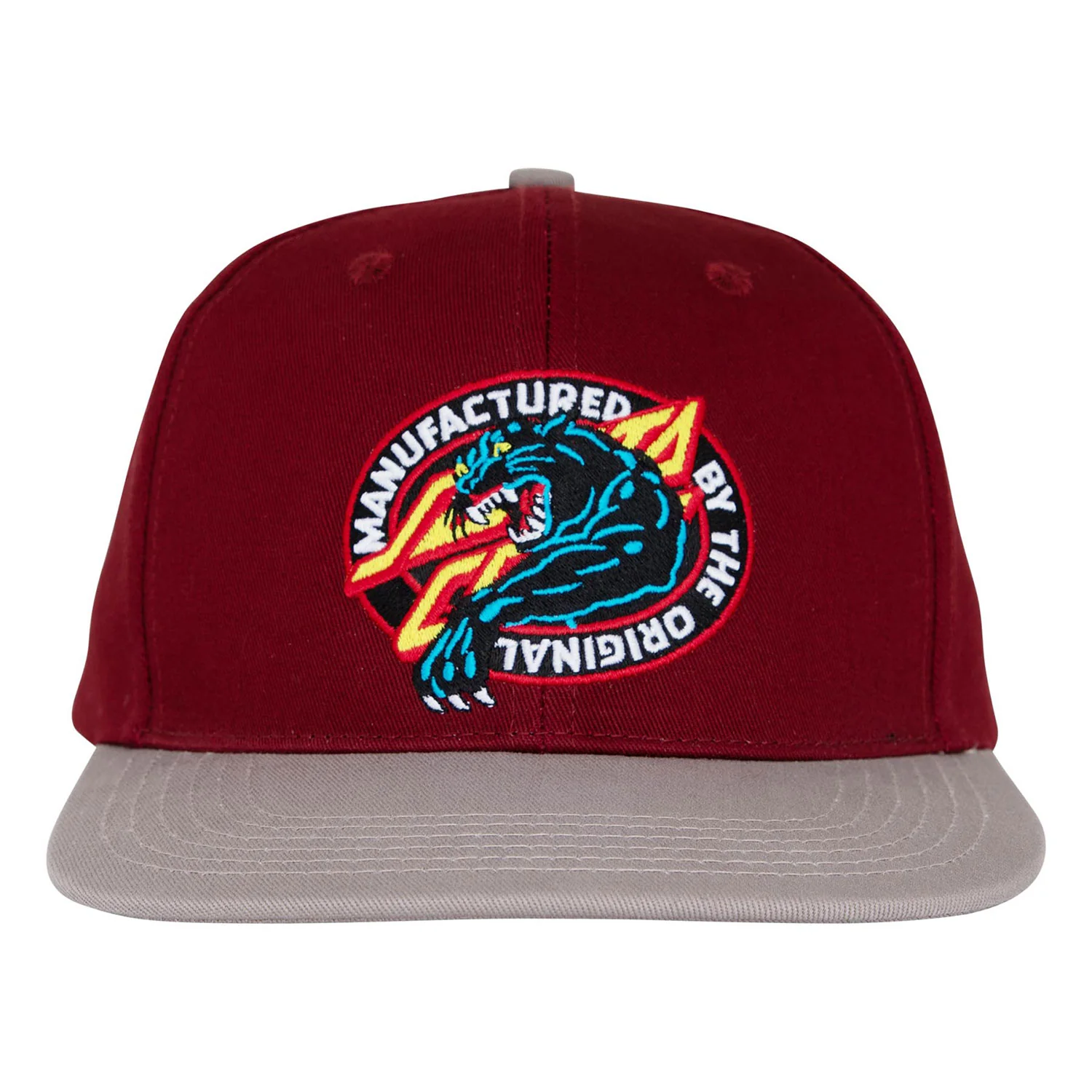 Santa Cruz Skateboard Hat Natas MFG Panther Snapback Maroon/Grey - Image 3
