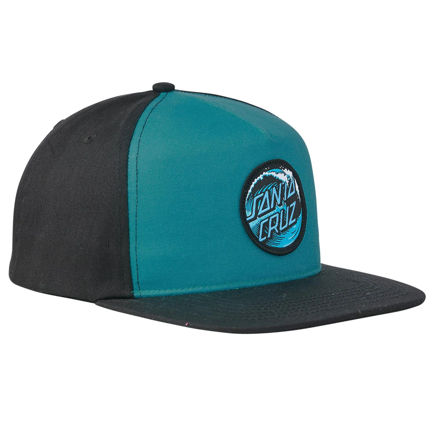 Santa Cruz Skateboard Hat Wave Dot Snapback Aqua/Black OS - Image 3