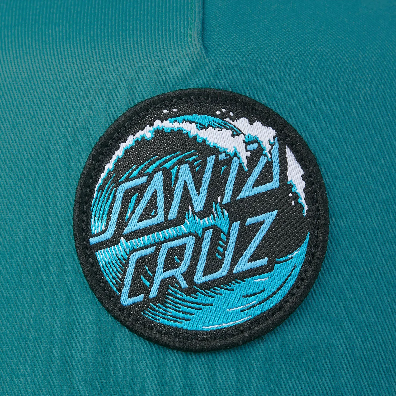 Santa Cruz Skateboard Hat Wave Dot Snapback Aqua/Black OS - Image 5
