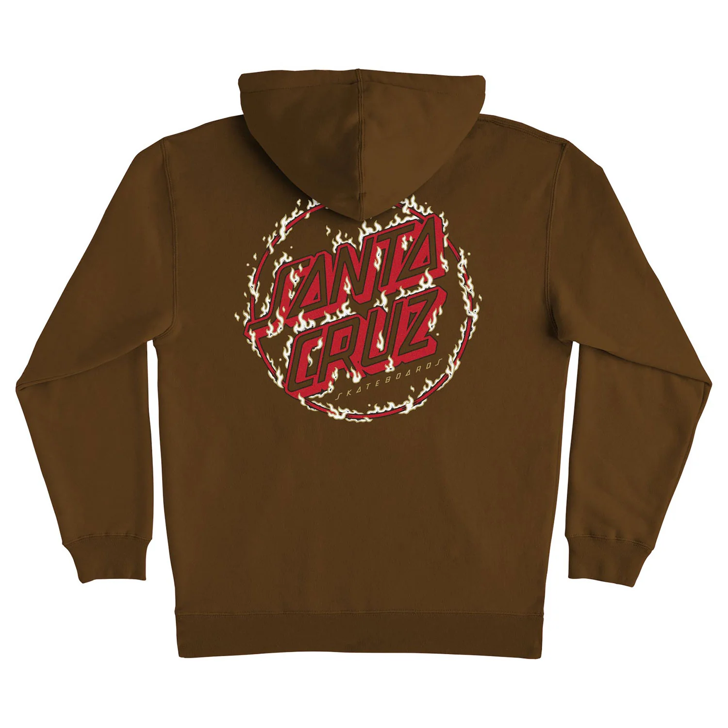 Santa Cruz Skateboard Sweatshirt Burnt Opus Oversized Pullover Hoody Brown