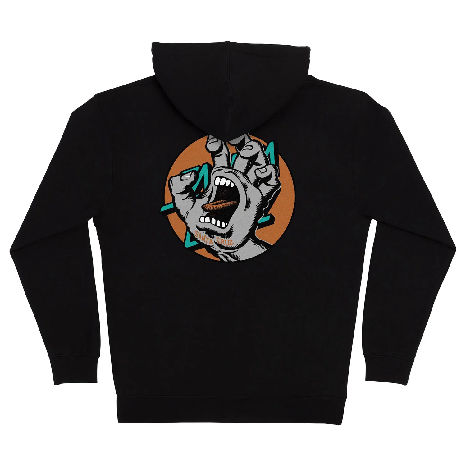 Santa Cruz Skateboard Sweatshirt Hand Dot Zip Up Hoody Black
