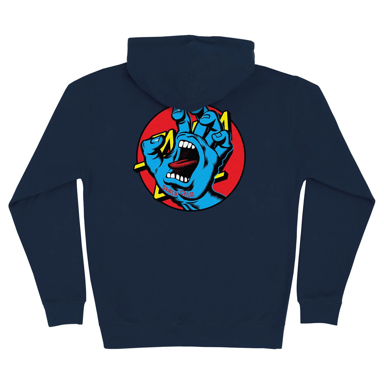 Santa Cruz Skateboard Sweatshirt Hand Dot Zip Up Hoody Navy