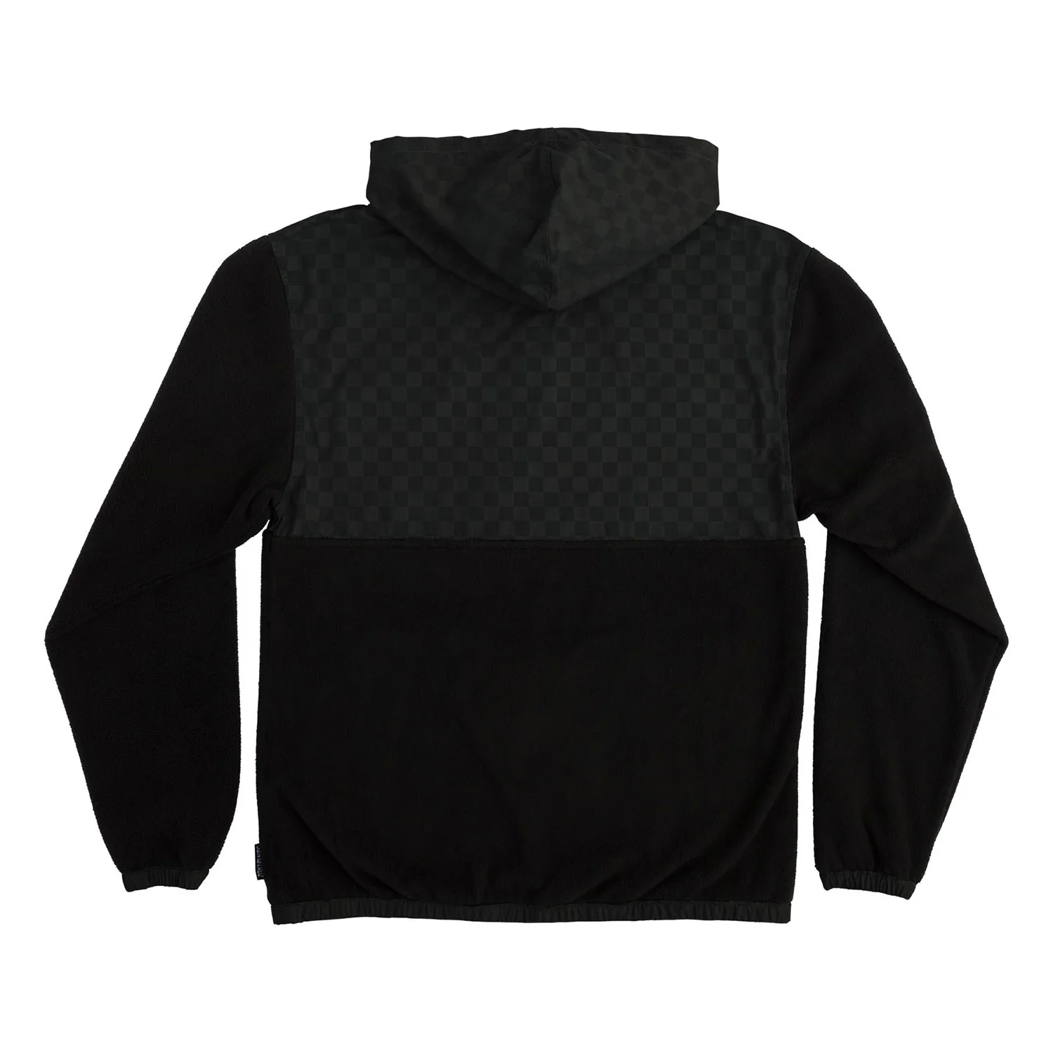 Santa Cruz Skateboard Sweatshirt Igniter Polar Fleece Hoodie Black/Black Checker - Image 2