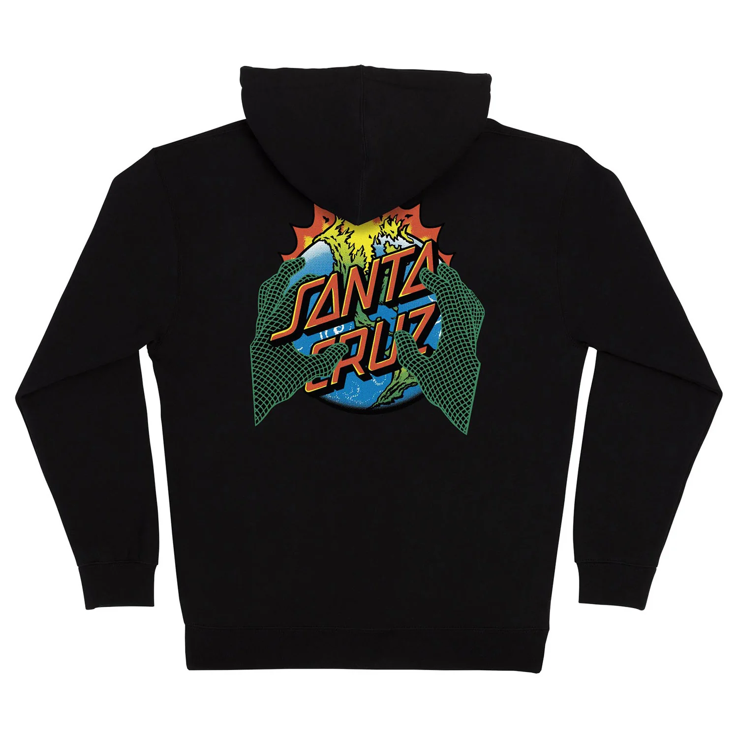 Santa Cruz Skateboard Sweatshirt Kendall End Of The Dot Zip Up Hoody Black