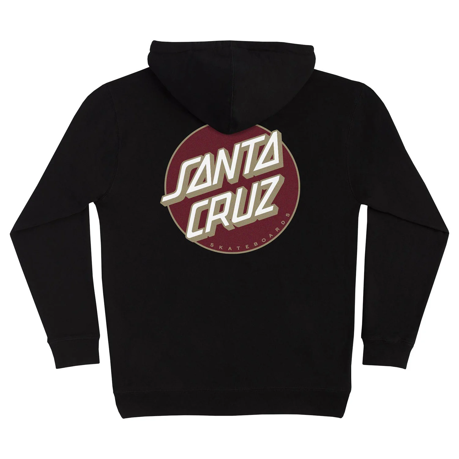 Santa Cruz Skateboard Sweatshirt Other Dot Pullover Hoodie Black/Burgundy