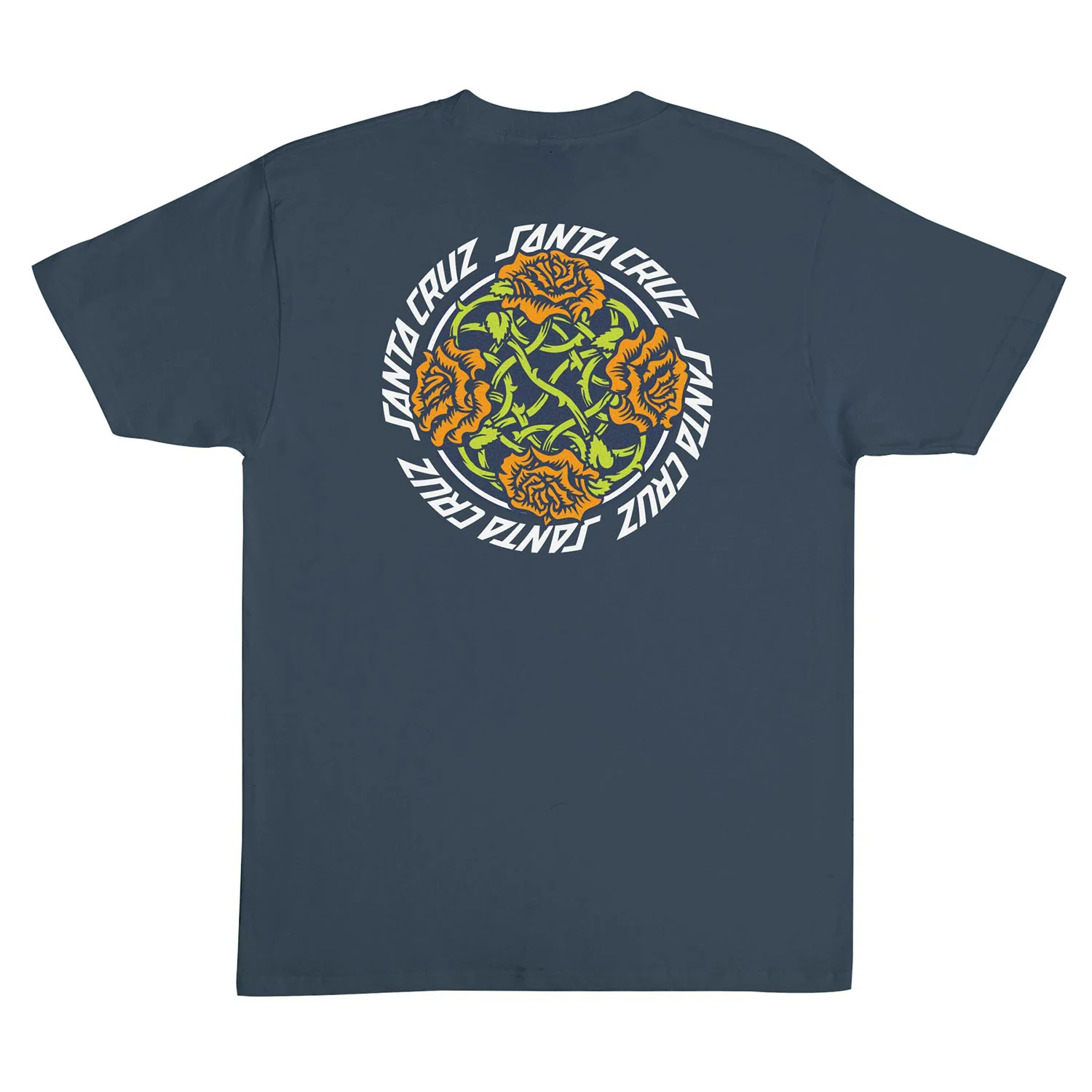 Santa Cruz Skateboard T-Shirt Dressen Rose Solo Steel Blue