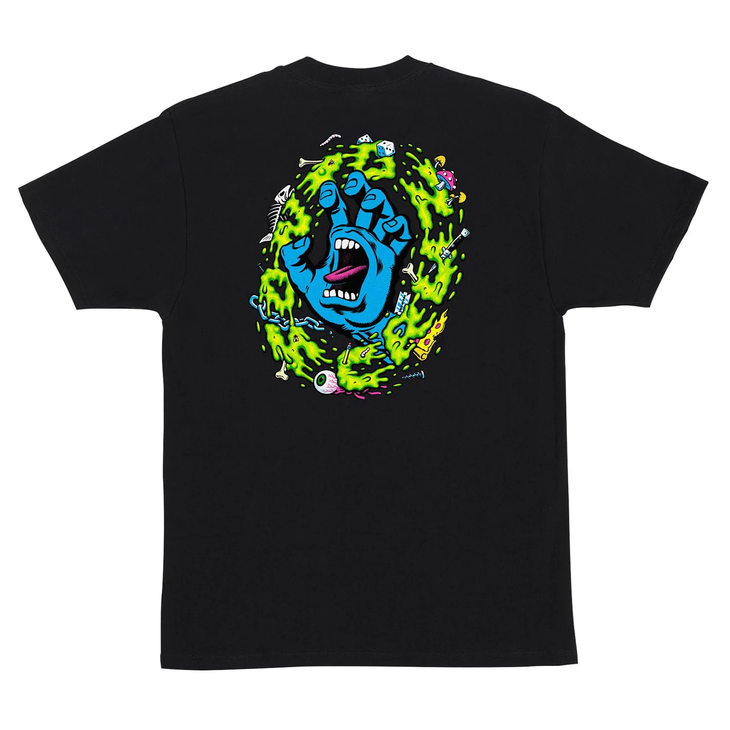 Santa Cruz Skateboard T-Shirt Slime Scream Black