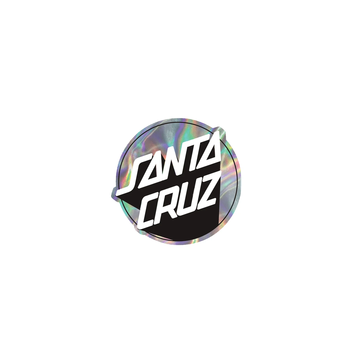 Santa Cruz Skateboard Vinyl Sticker Delta Shadow Dot Metallic 3"