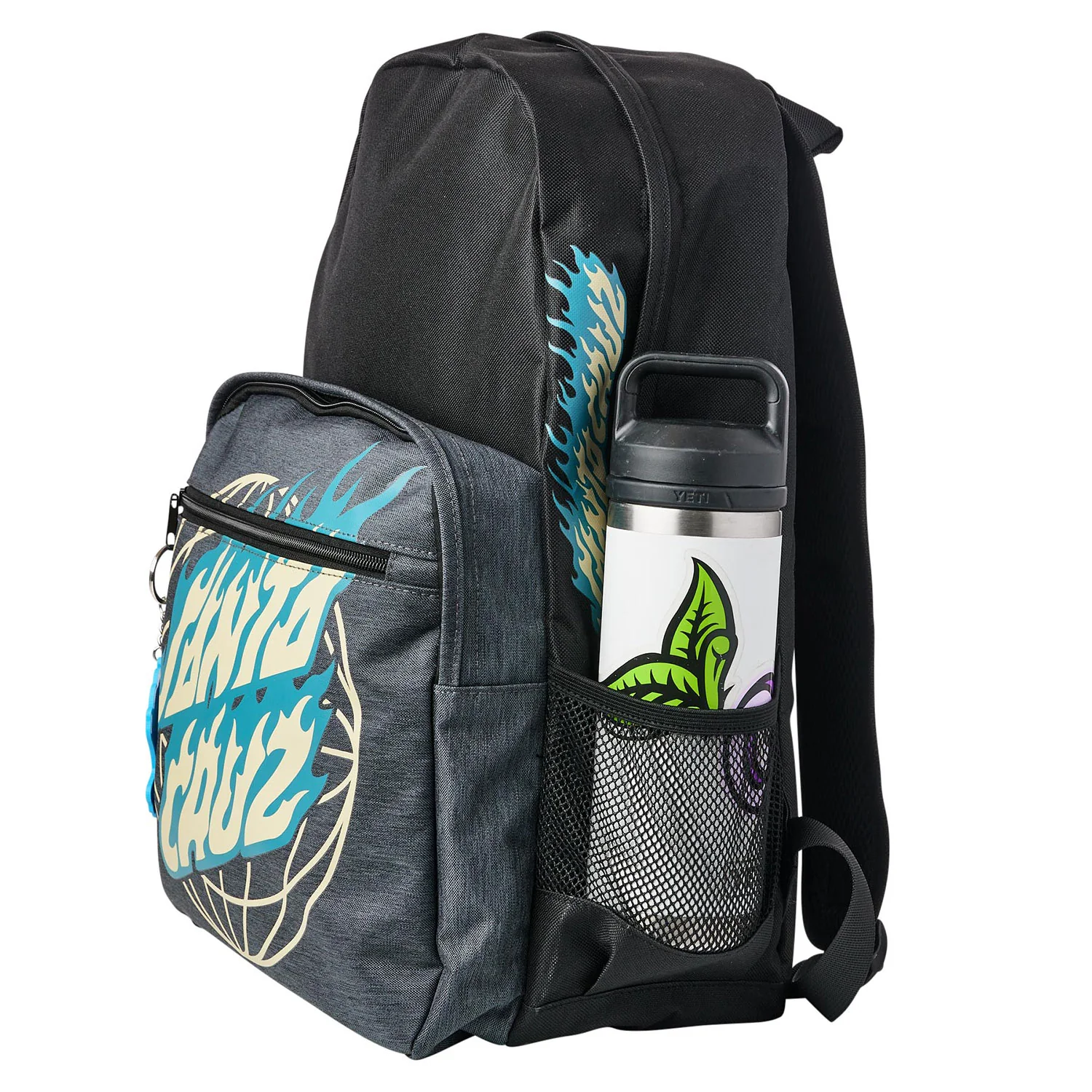 Santa Cruz Skateboards Backpack Global Flame Dot Black - Image 2