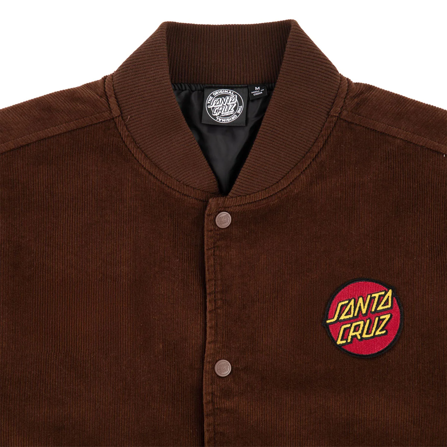 Santa Cruz Skateboards Coat Apex Corduroy Jacket Brown - Image 3