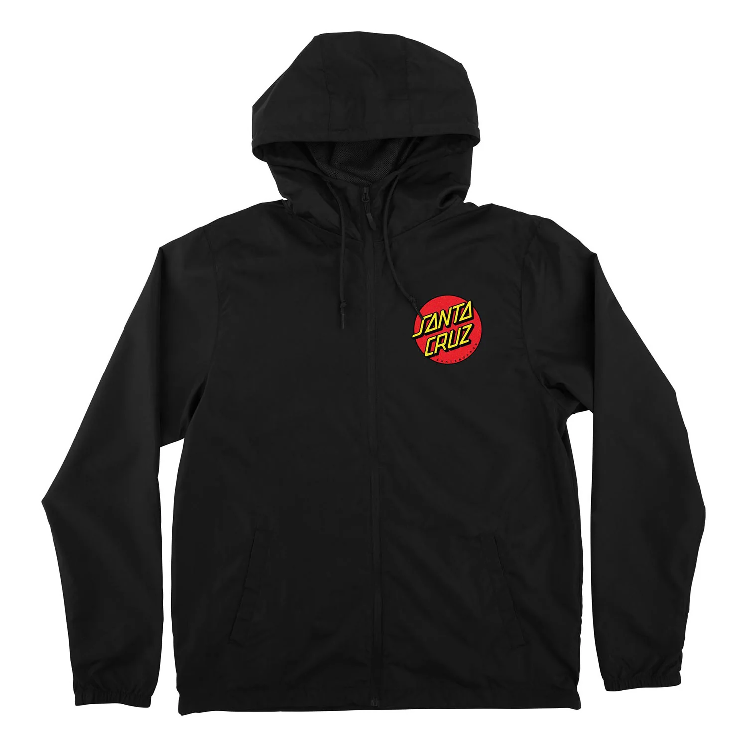 Santa Cruz Skateboards Coat Cruz Hooded Windbreaker Black - Image 2