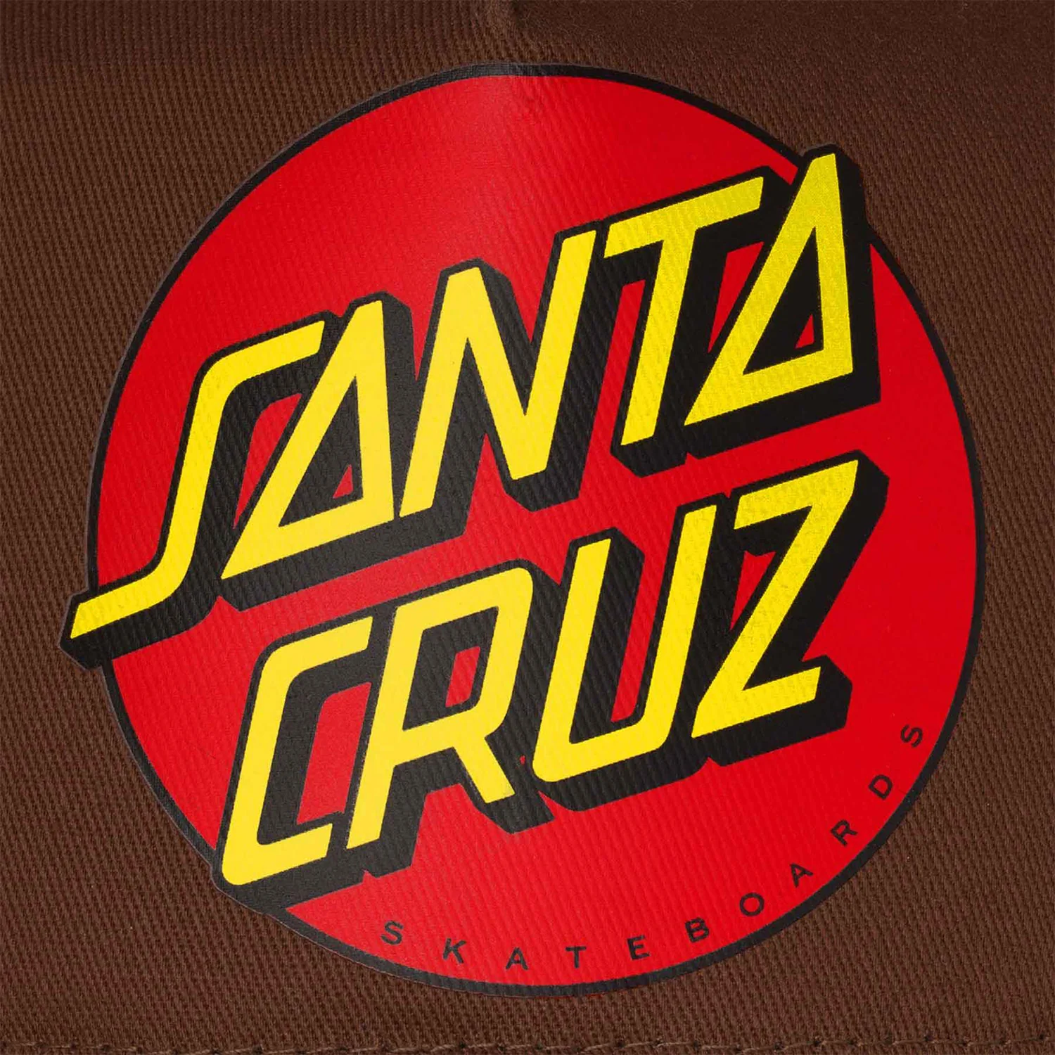 Santa Cruz Skateboards Hat Classic Dot Mesh Trucker Tan/Brown - Image 4