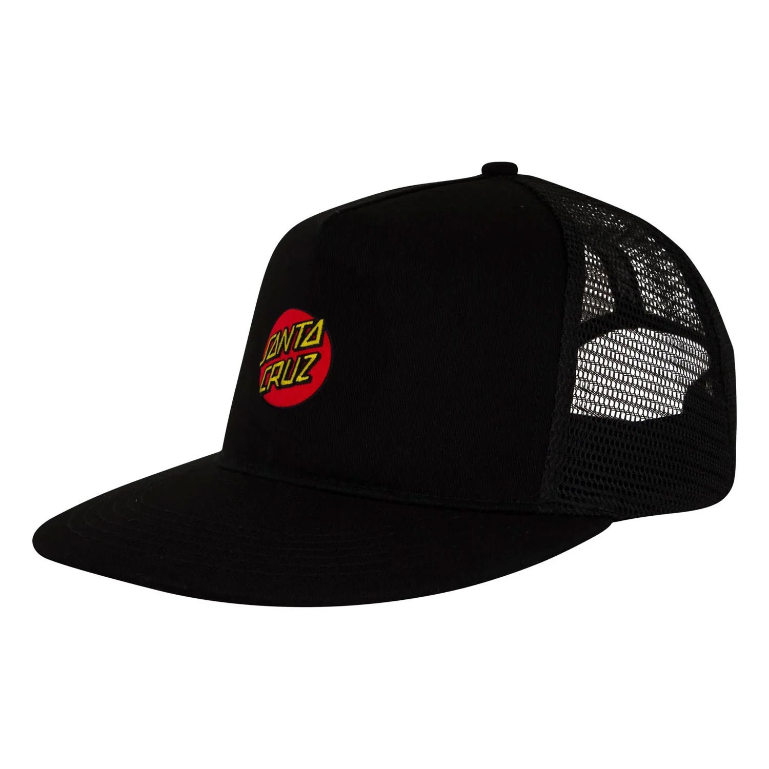 Santa Cruz Skateboards Hat Cruz Embroidered Mesh Trucker Black