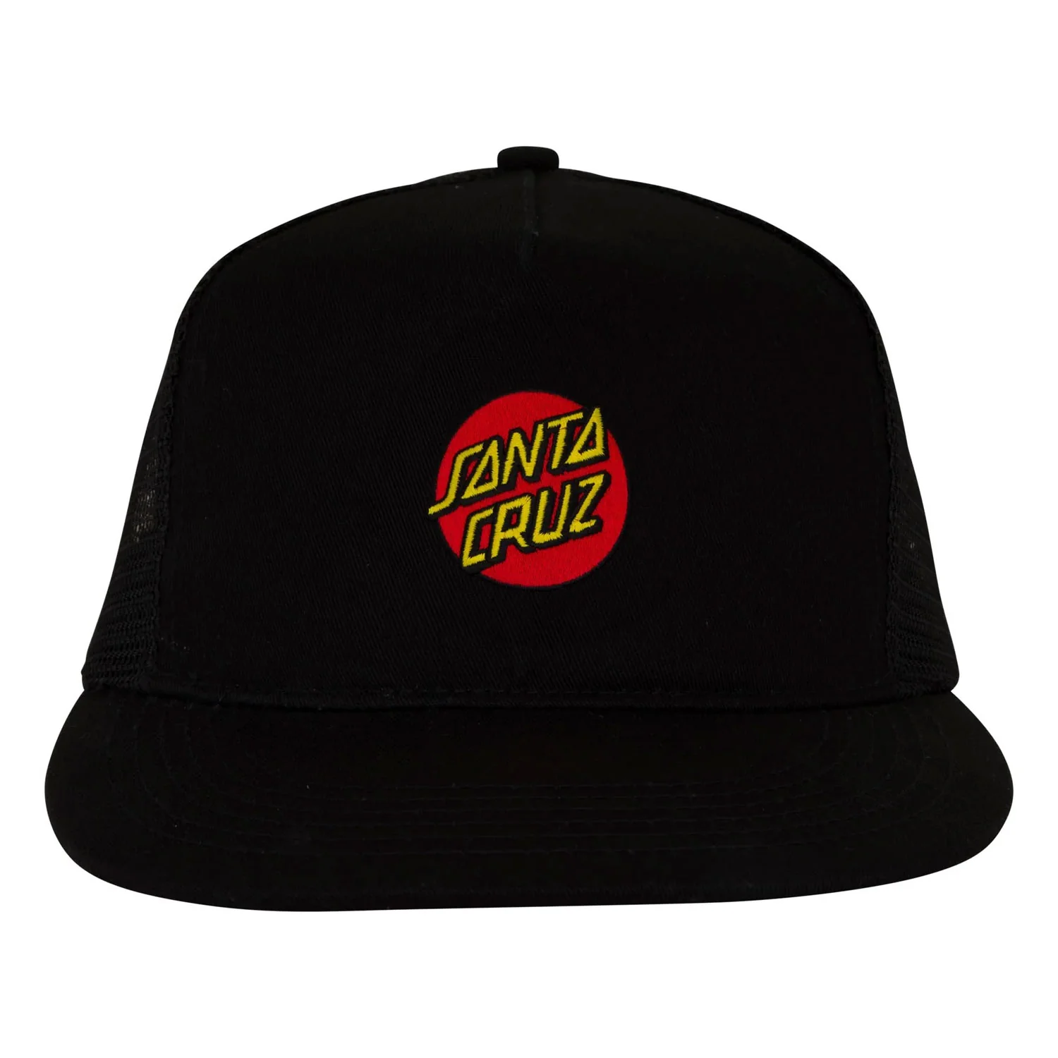 Santa Cruz Skateboards Hat Cruz Embroidered Mesh Trucker Black - Image 3