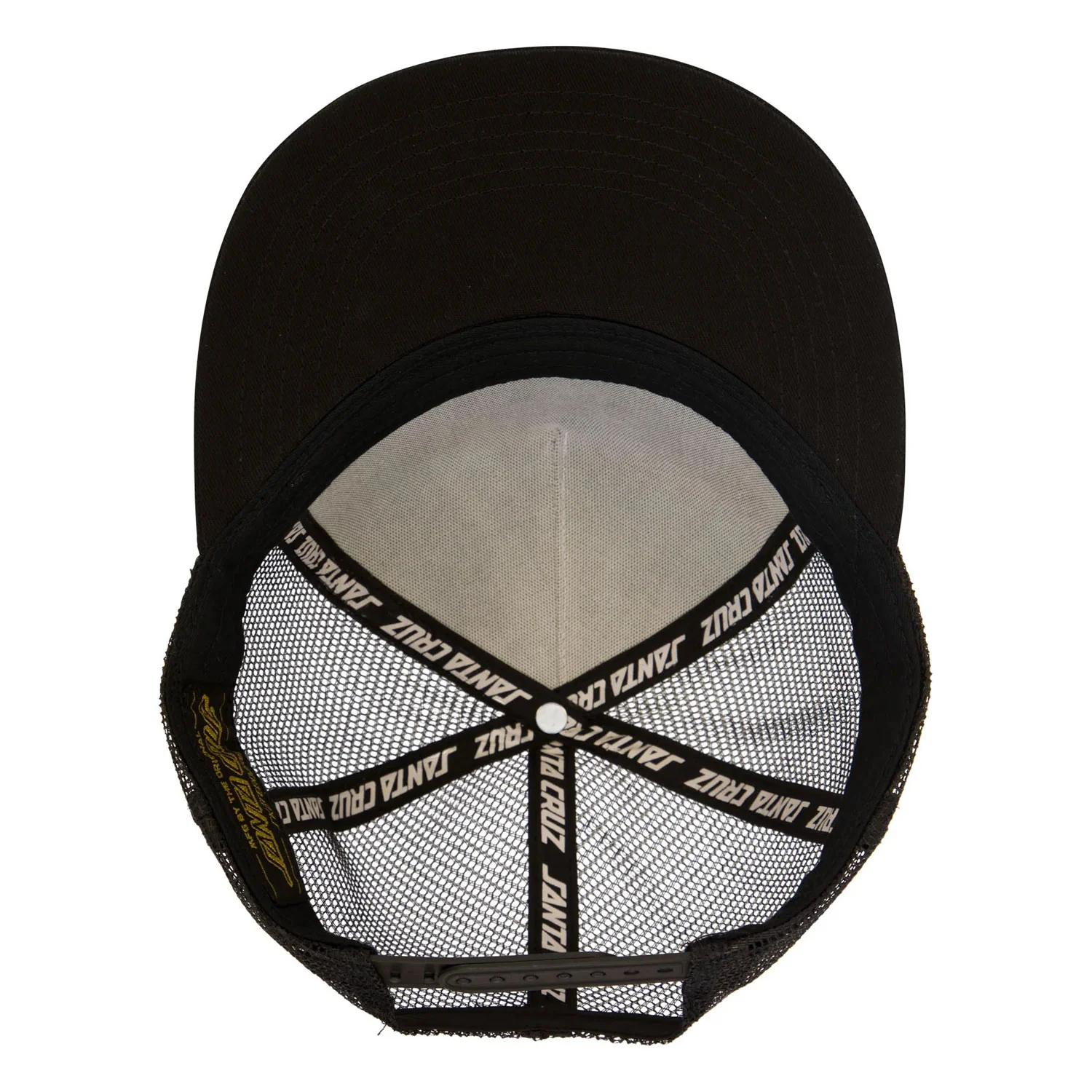Santa Cruz Skateboards Hat Cruz Embroidered Mesh Trucker Black - Image 4