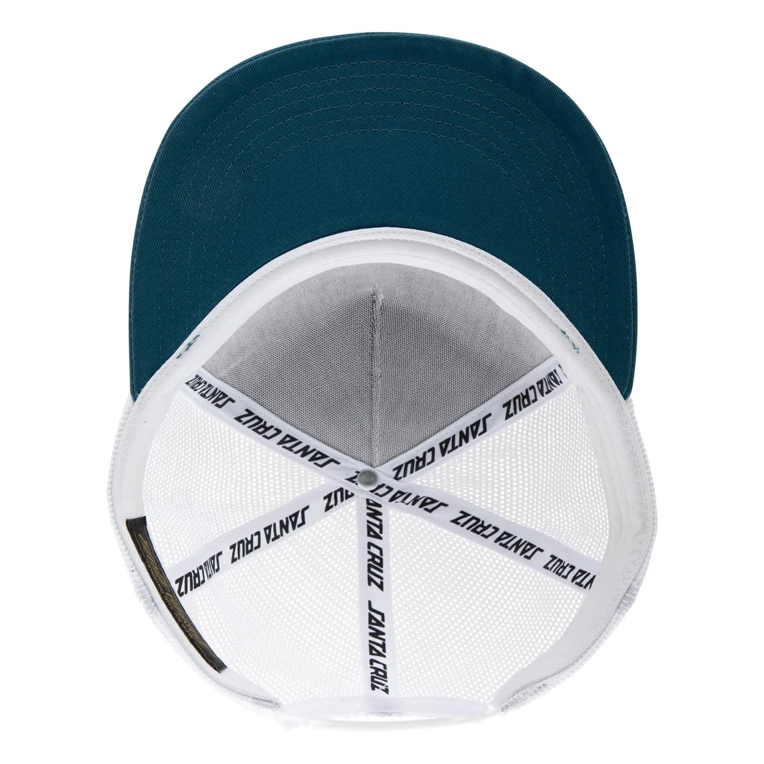 Santa Cruz Skateboards Hat Cruz Embroidered Mesh Trucker Harbor Blue/White - Image 4