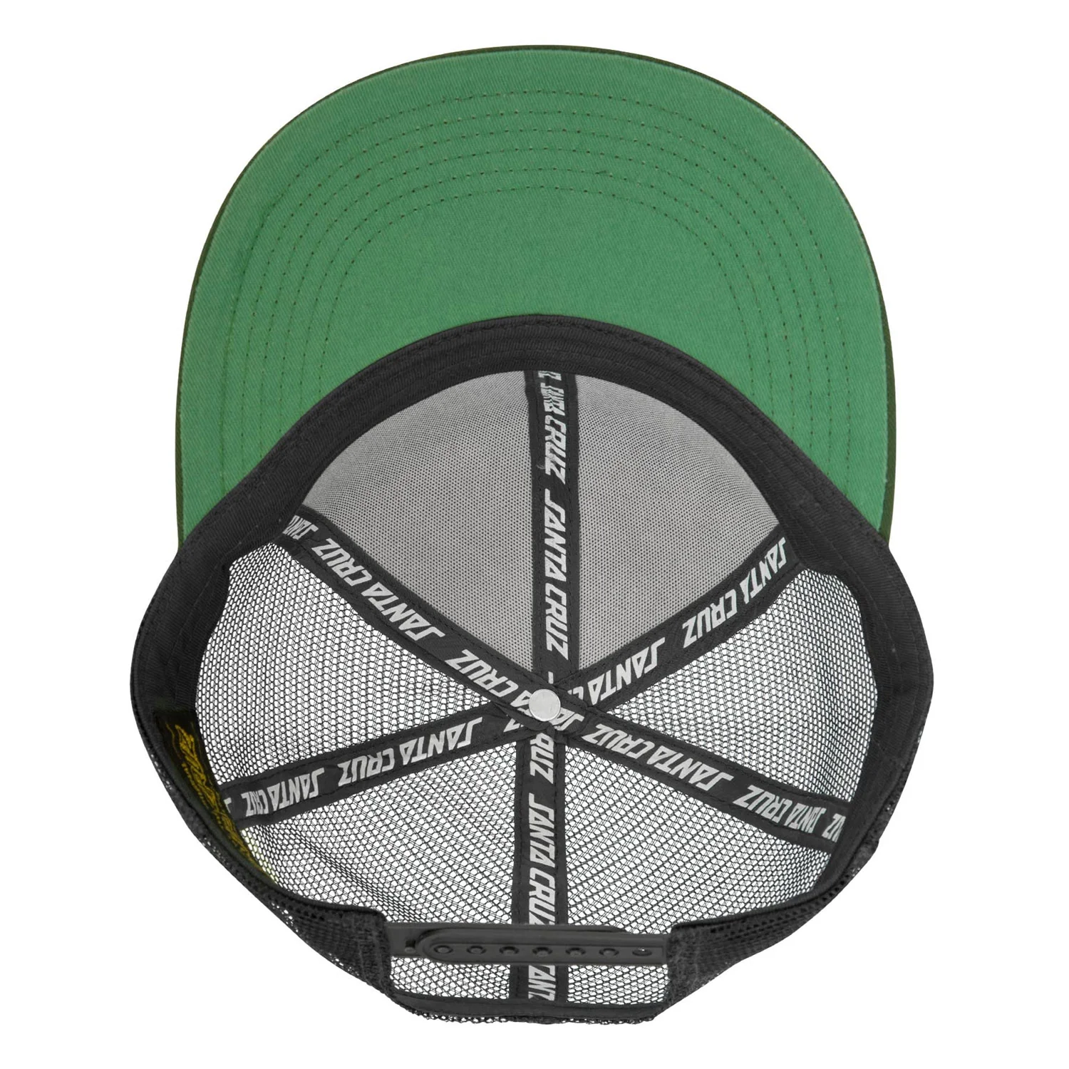 Santa Cruz Skateboards Hat Cruz Embroidered Mesh Trucker Tonal Forest - Image 4