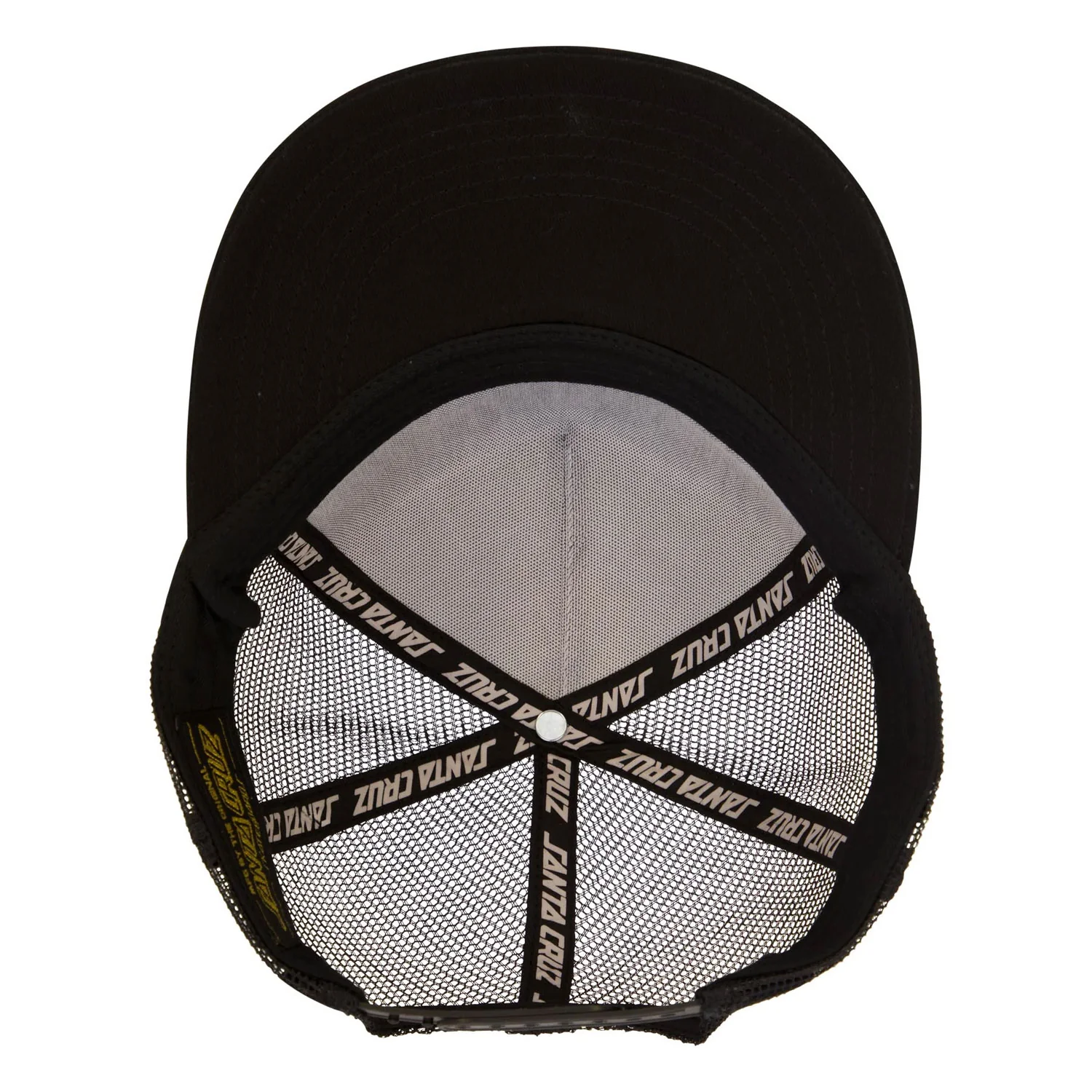 Santa Cruz Skateboards Hat Cruz Embroidered Mesh Trucker White/Black - Image 4