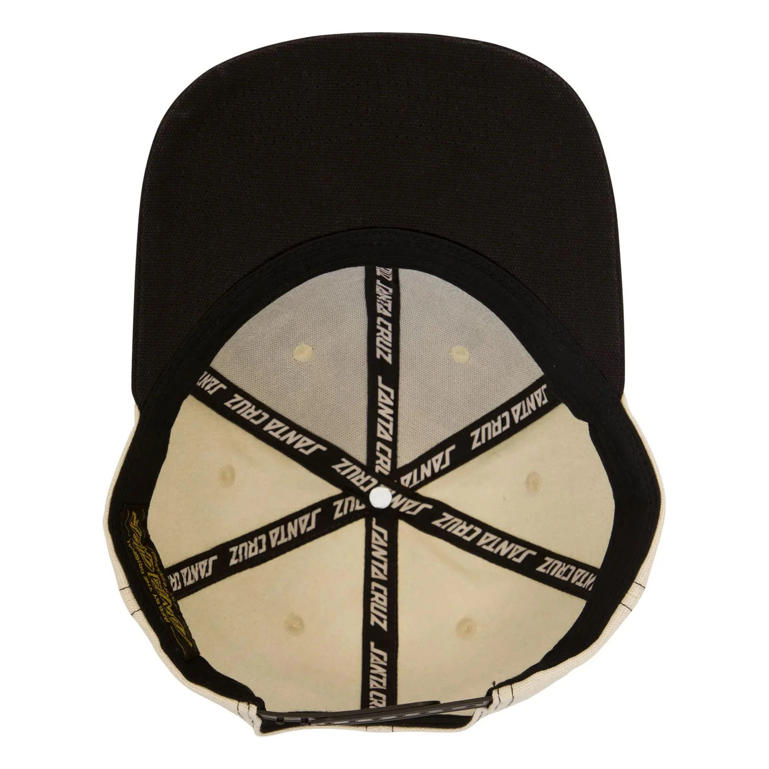 Santa Cruz Skateboards Hat Cruz Label Snapback Dark Sand/Black - Image 4