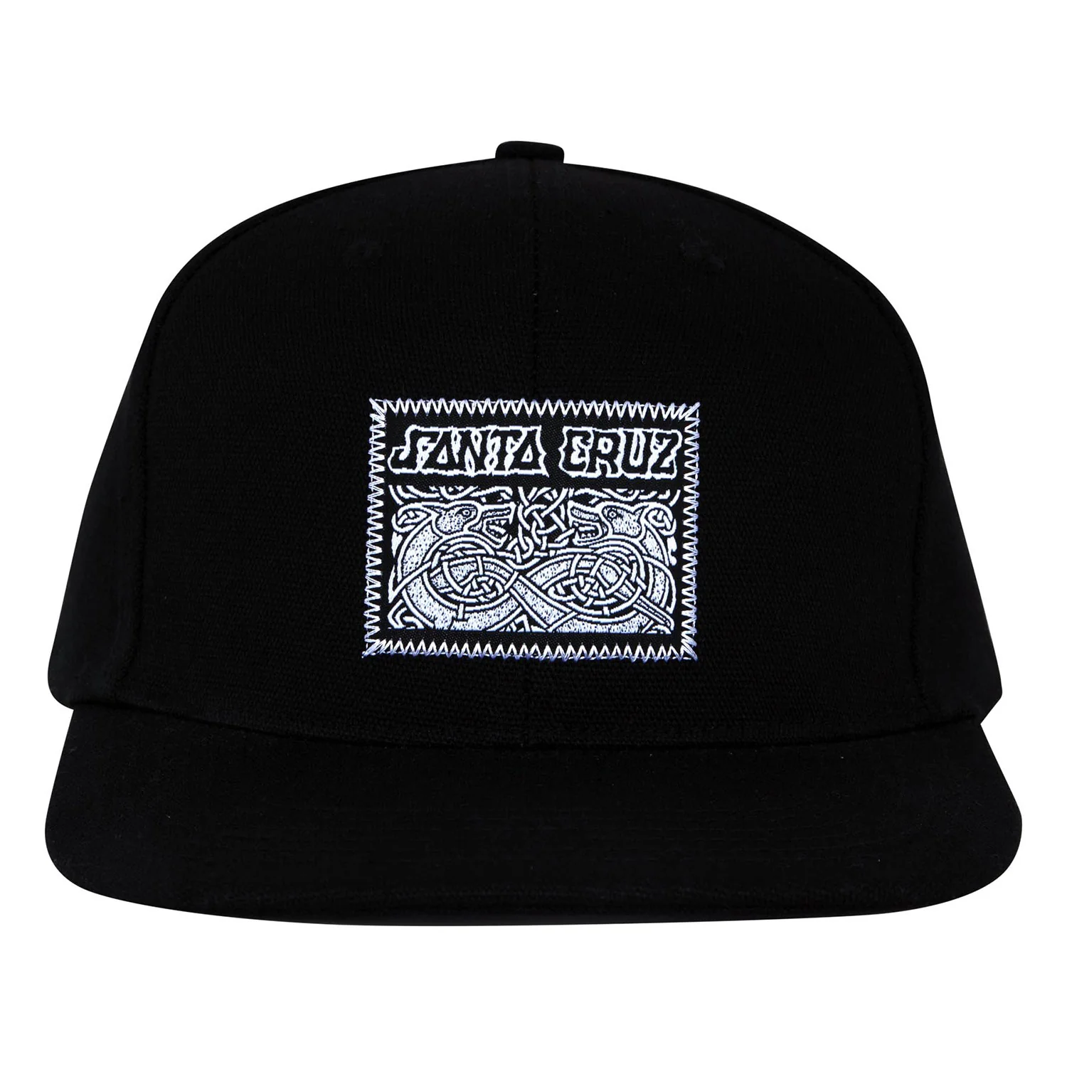 Santa Cruz Skateboards Hat Dressen Celtic Dogs Snapback Structured Black - Image 3