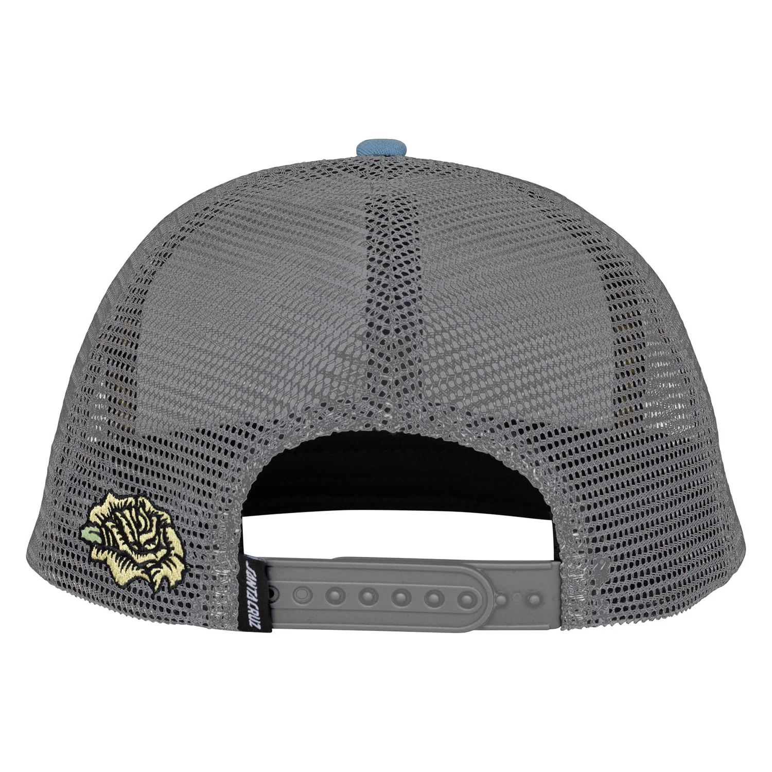 Santa Cruz Skateboards Hat Dressen Rose Solo Mesh Trucker Steel Blue/Grey - Image 2