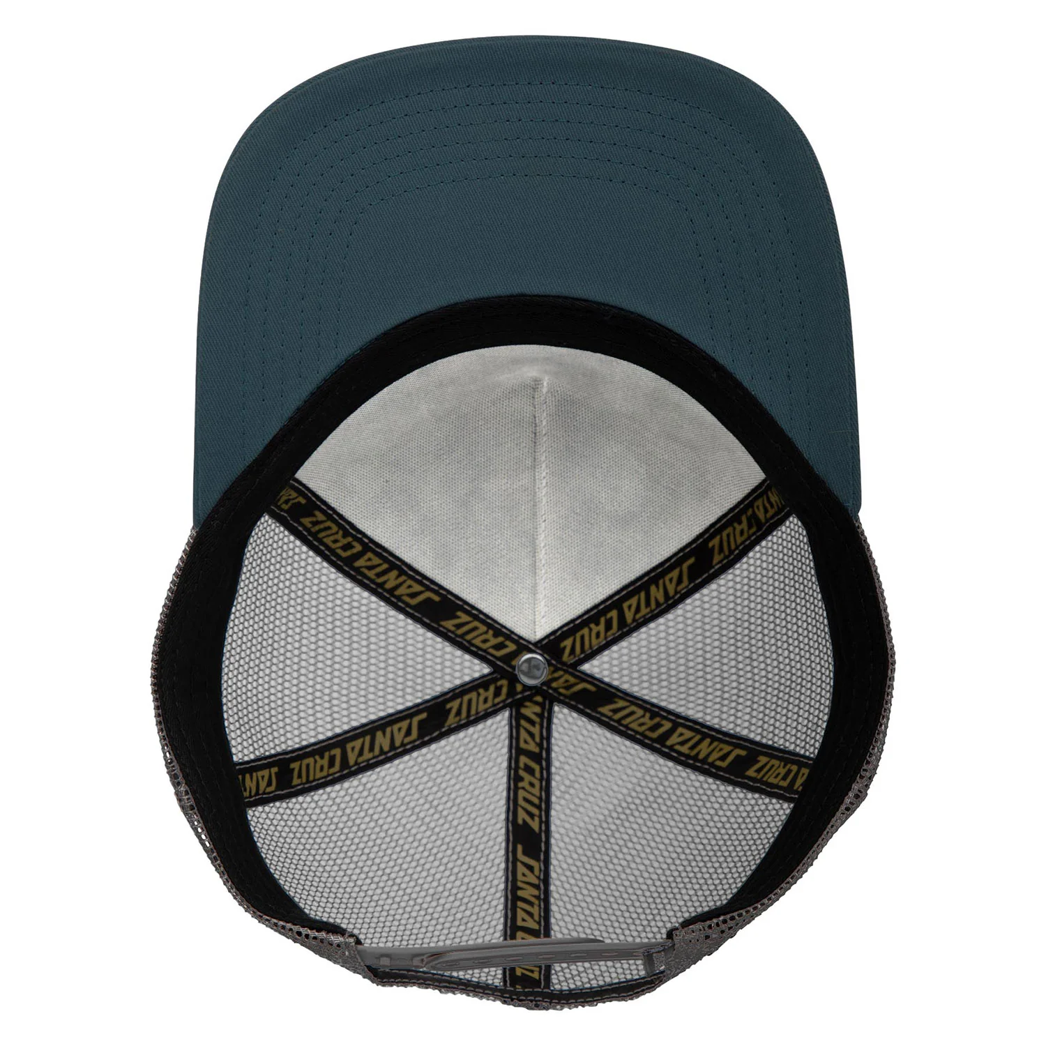 Santa Cruz Skateboards Hat Dressen Rose Solo Mesh Trucker Steel Blue/Grey - Image 4