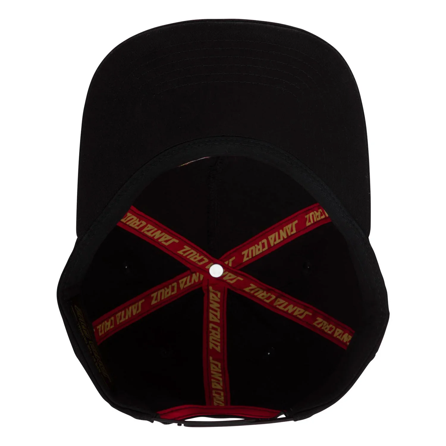 Santa Cruz Skateboards Hat Flame Ringed Dot Snapback Unstructured Black - Image 4