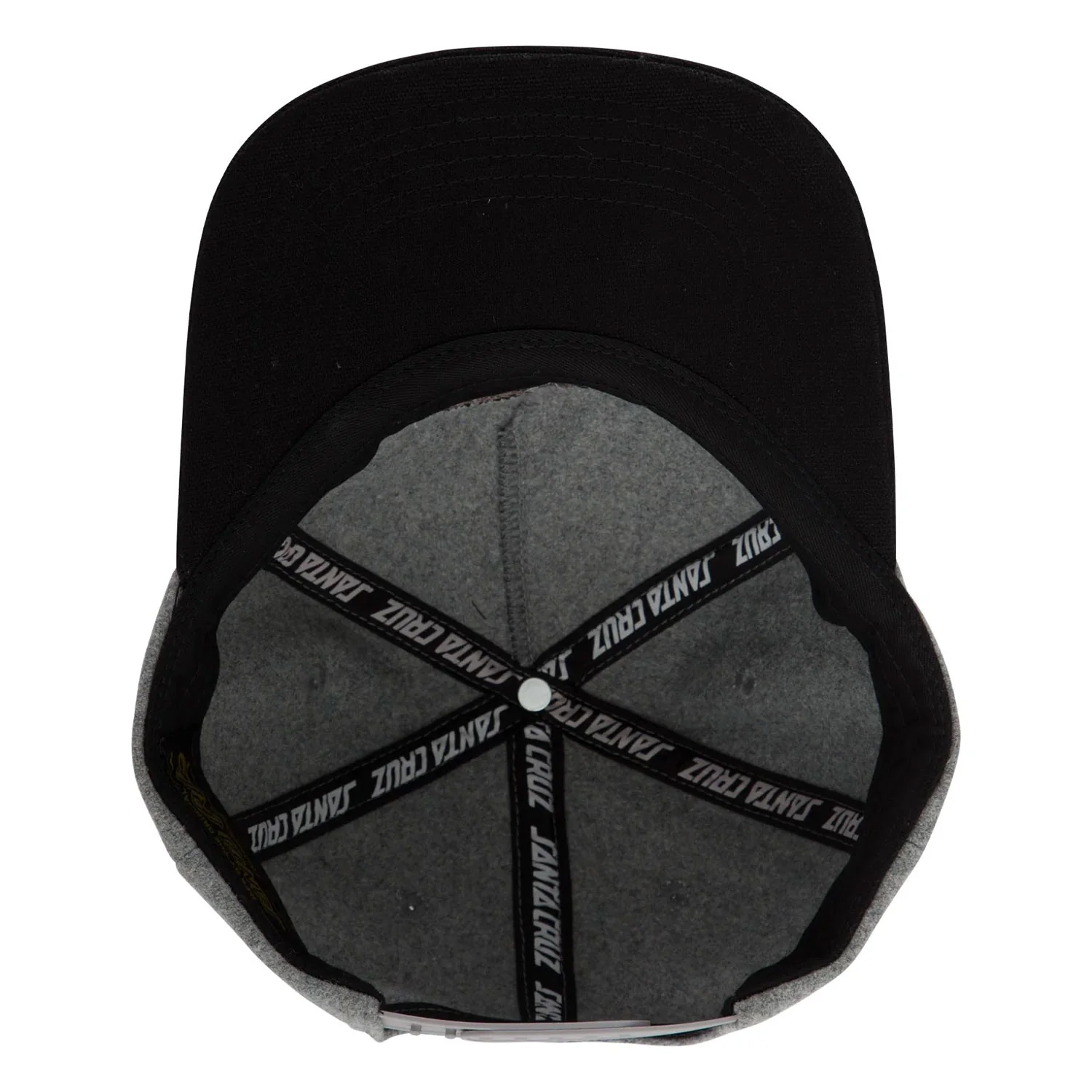 Santa Cruz Skateboards Hat Flame Ringed Dot Snapback Unstructured Black/Grey - Image 4