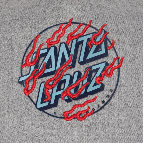 Santa Cruz Skateboards Hat Inferno Dot Snapback Mid Heather Grey/Navy - Image 4