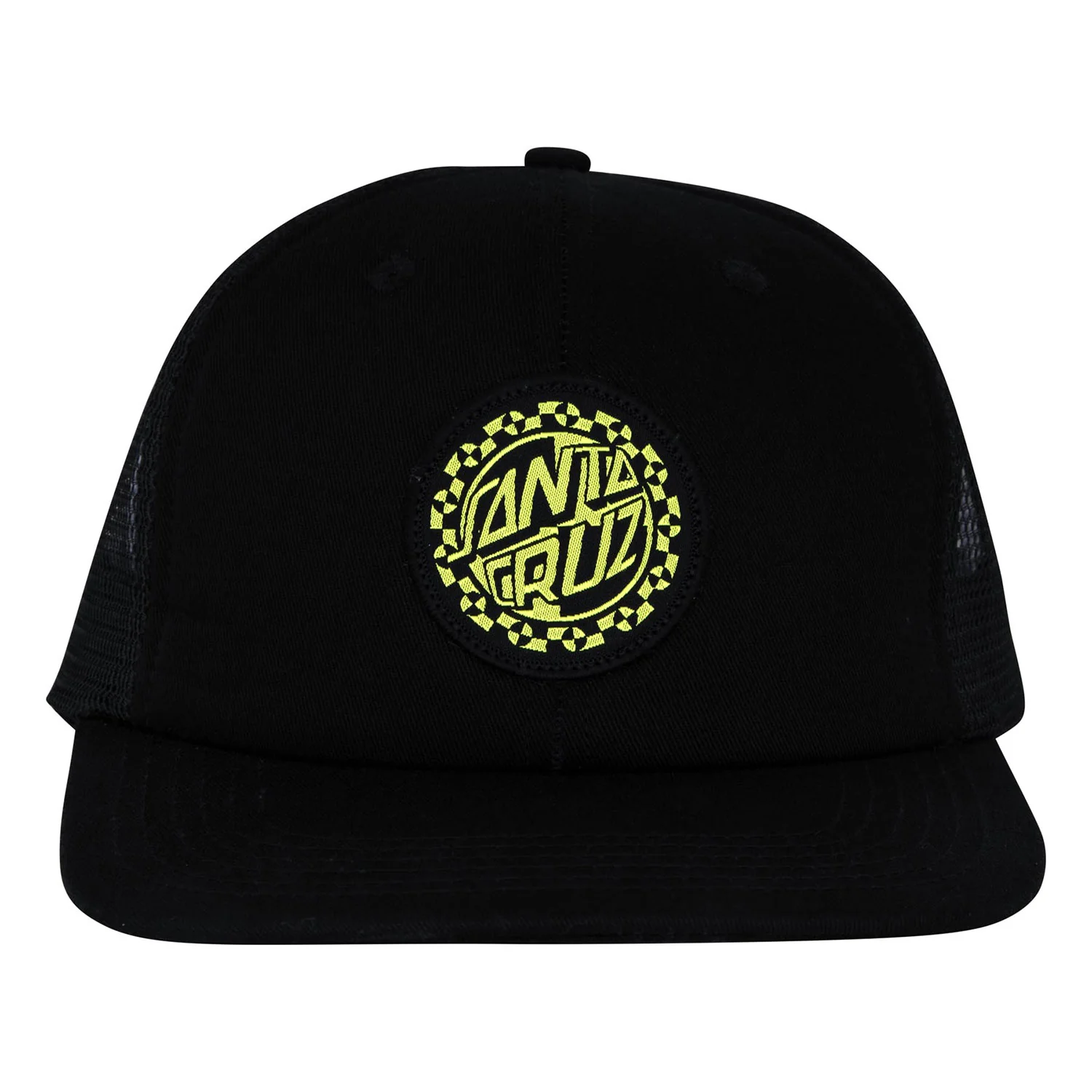 Santa Cruz Skateboards Hat Malba Crash Dot Mesh Trucker Black - Image 3