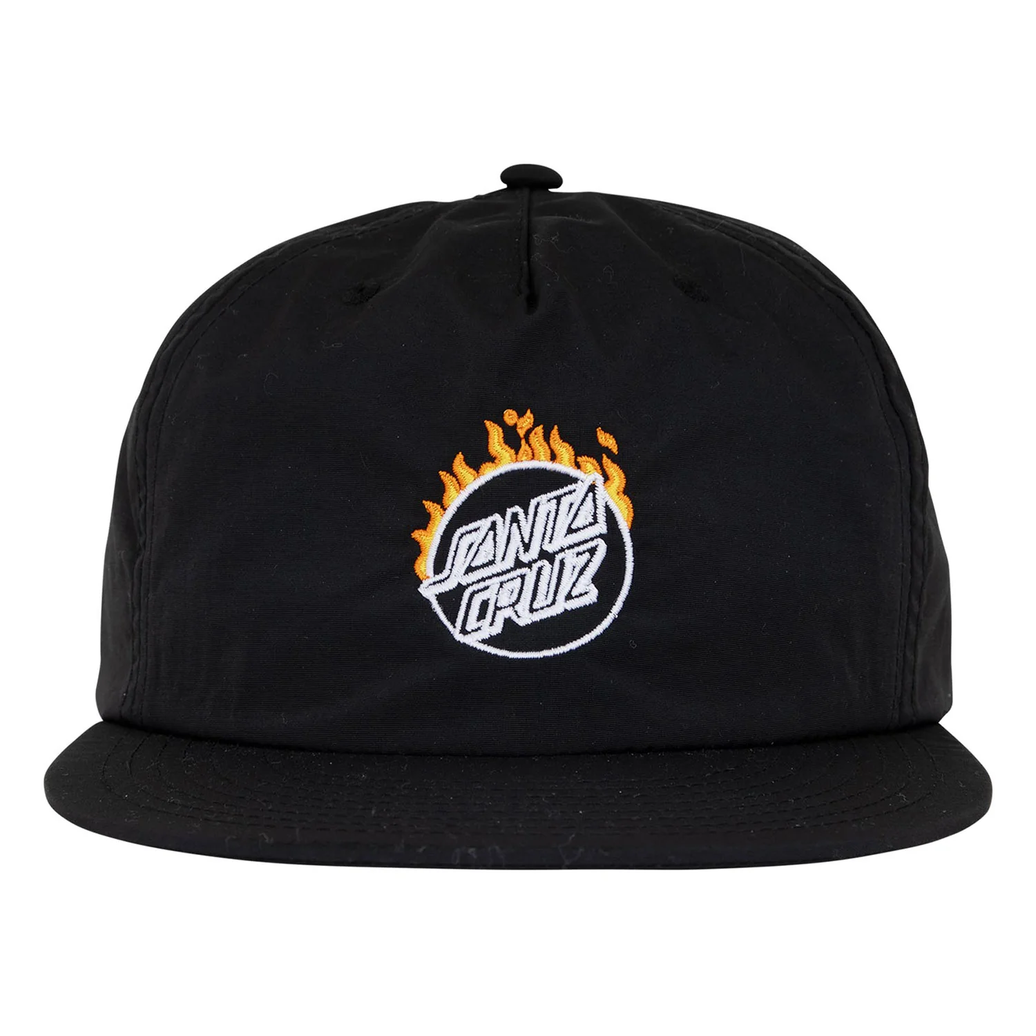 Santa Cruz Skateboards Hat Minimal Burnt Opus Snapback Unstructured Black - Image 3