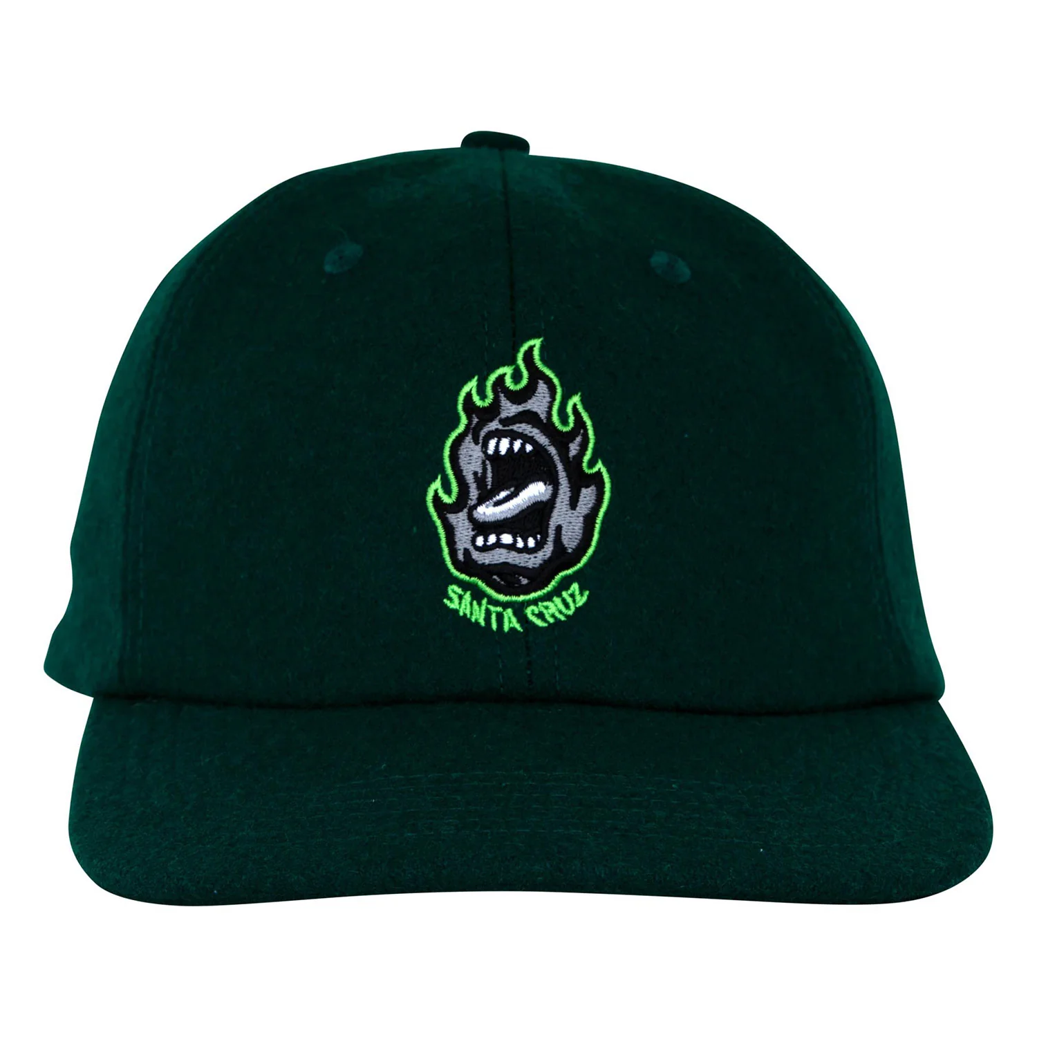 Santa Cruz Skateboards Hat Screaming Fire Snapback Unstructured Forest - Image 3