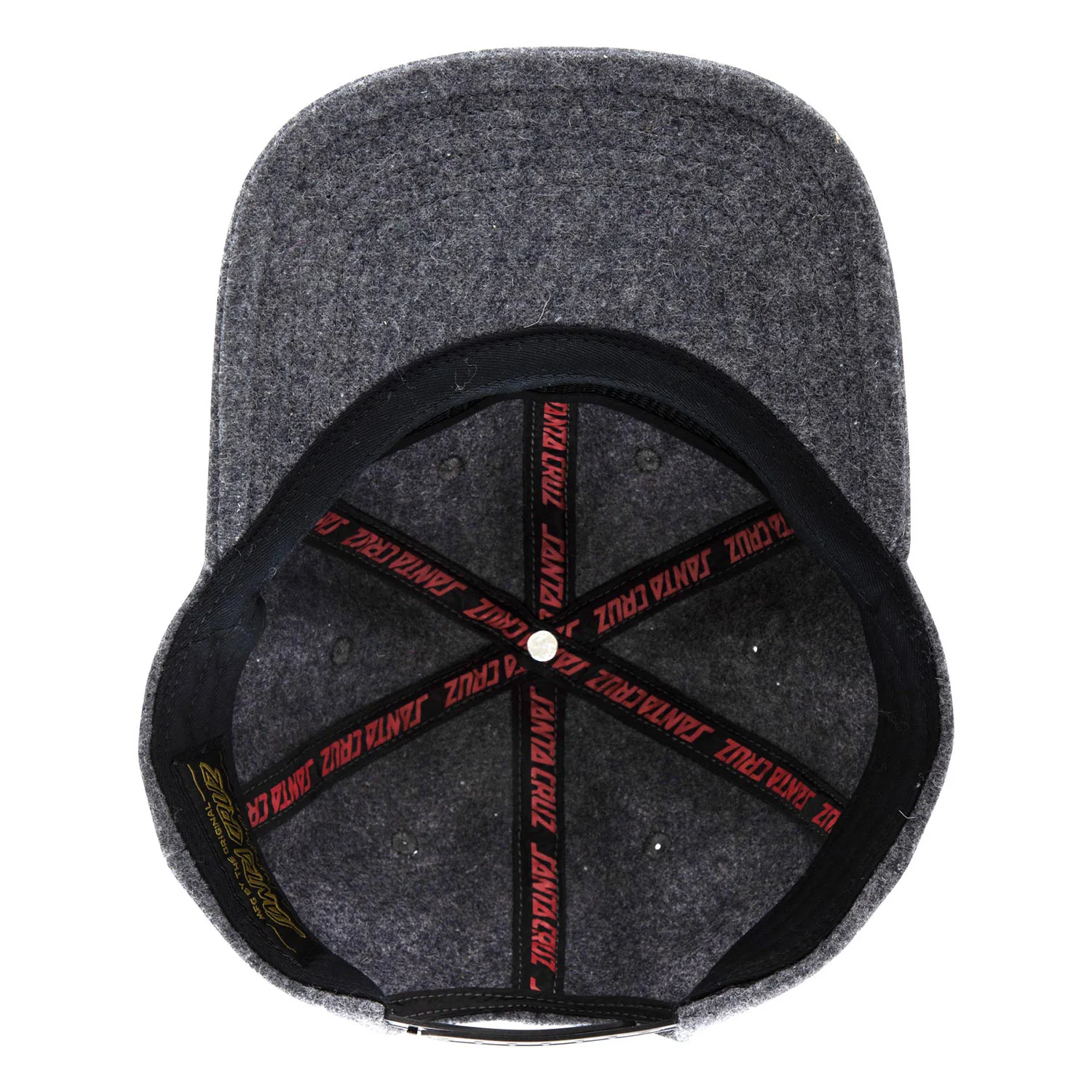Santa Cruz Skateboards Hat Screaming Fire Snapback Unstructured Heather Char - Image 3