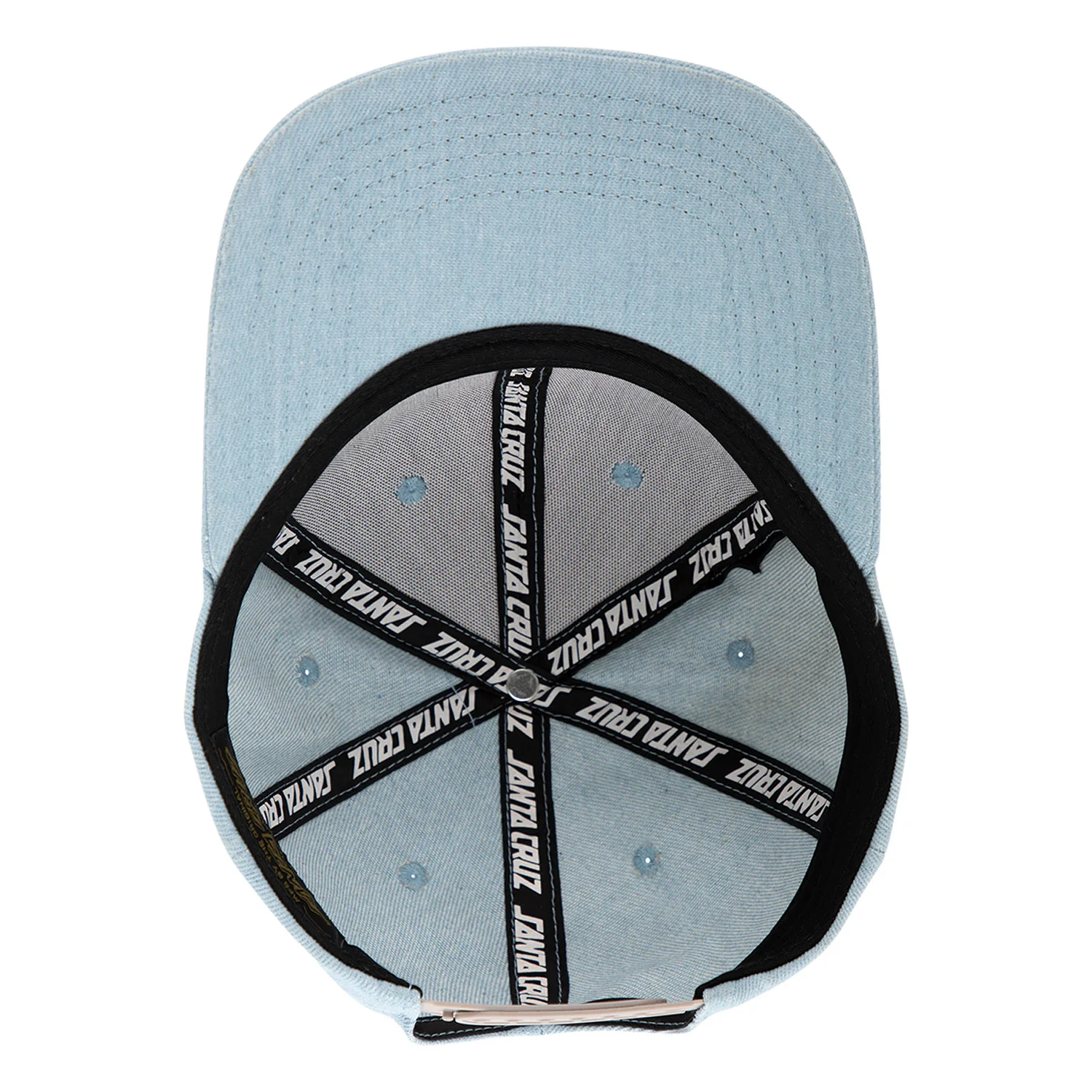 Santa Cruz Skateboards Hat Screaming Hand Snapback Light Denim - Image 4