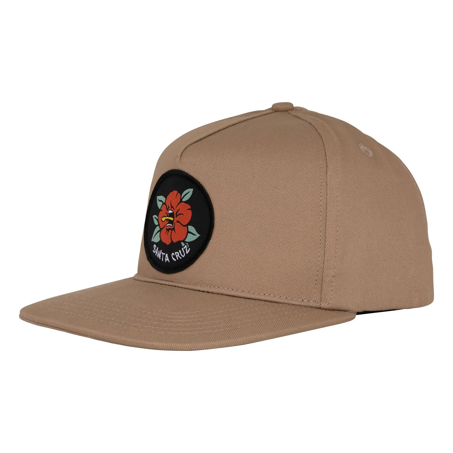 Santa Cruz Skateboards Hat Screaming Hibiscus Snapback Structured Khaki
