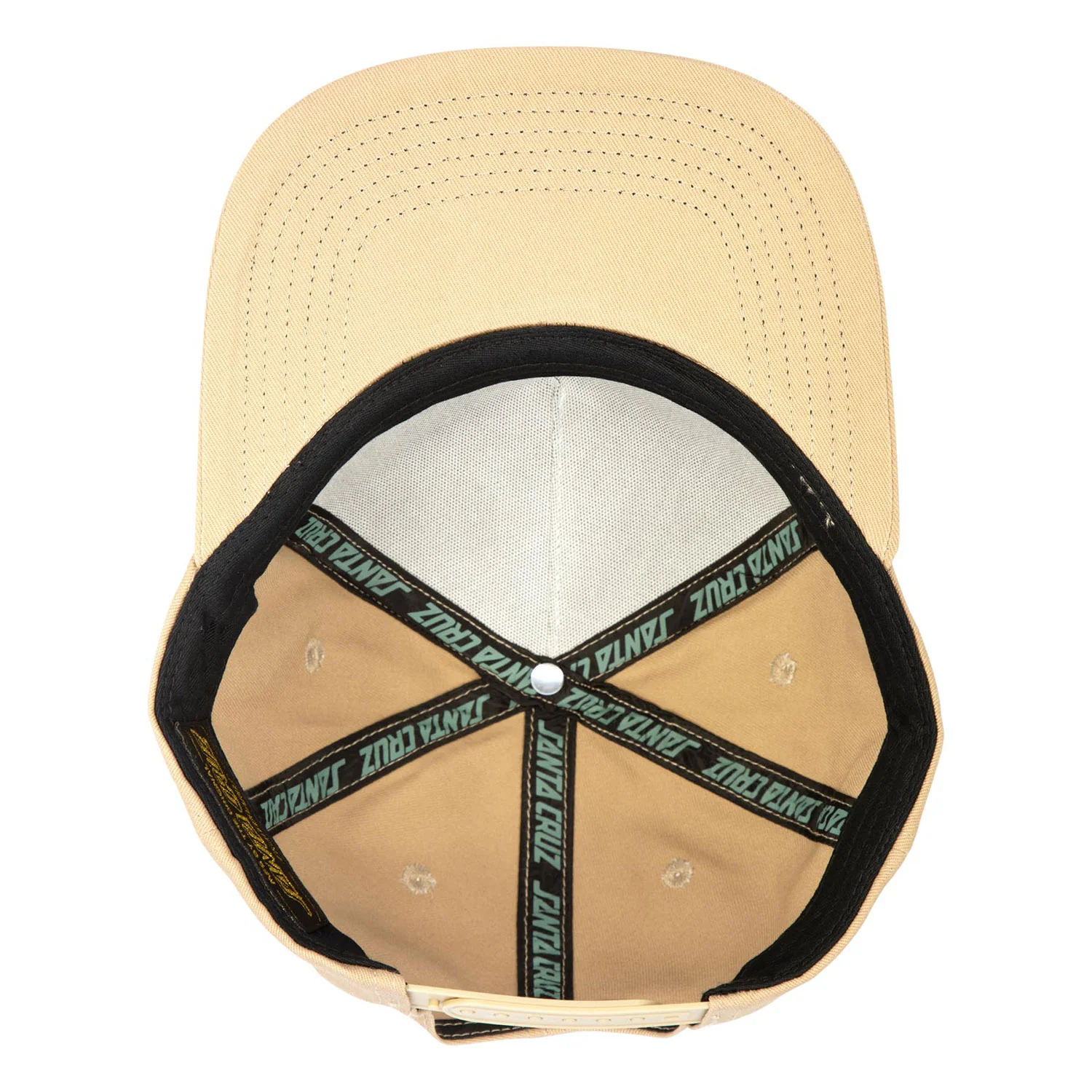 Santa Cruz Skateboards Hat Screaming Hibiscus Snapback Structured Khaki - Image 4