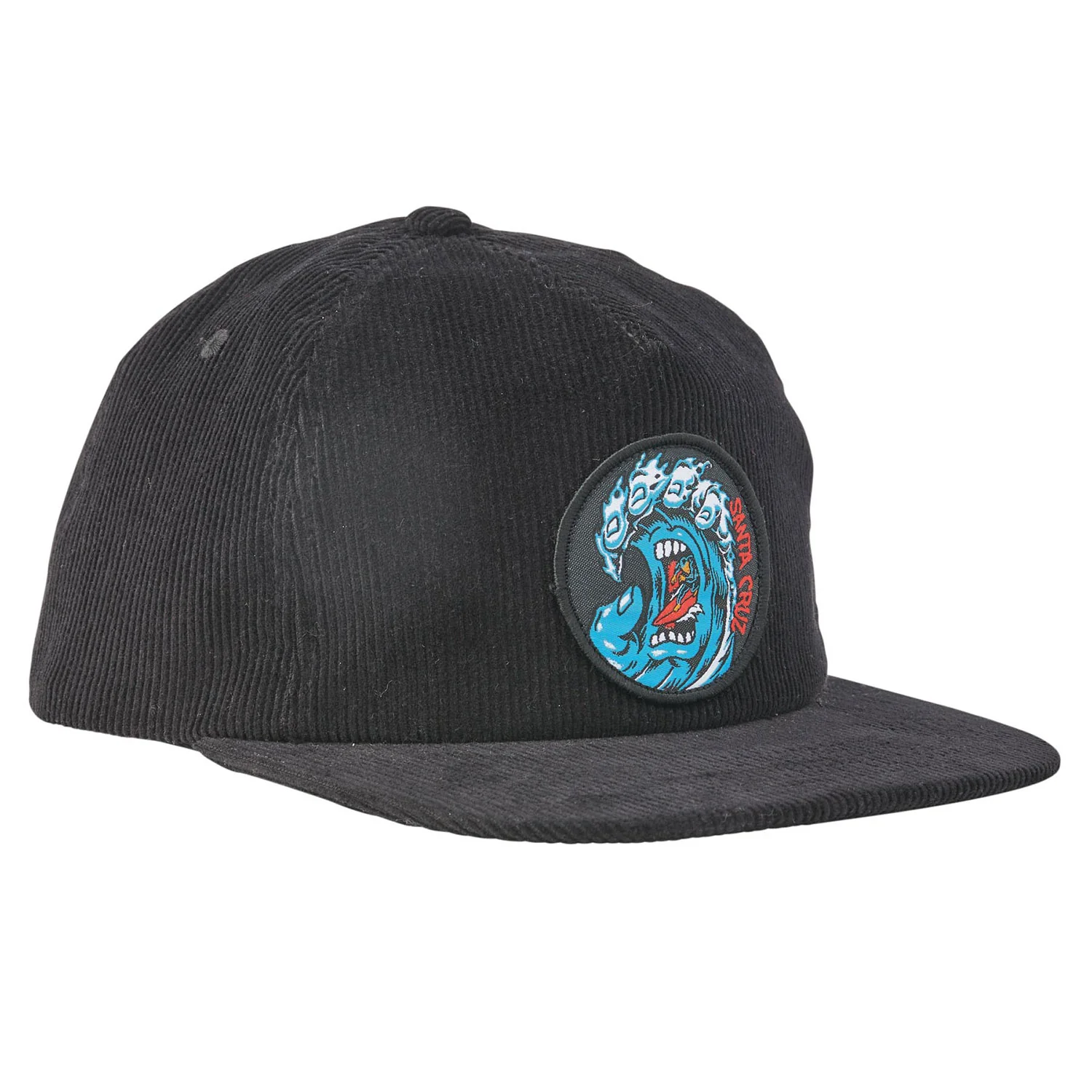 Santa Cruz Skateboards Hat Screaming Wave Snapback Black - Image 3