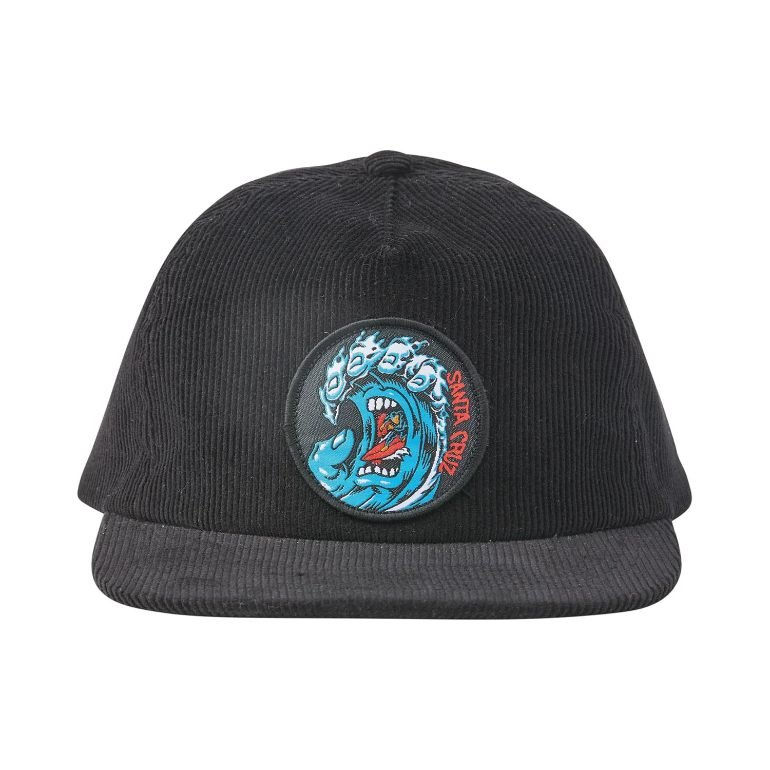 Santa Cruz Skateboards Hat Screaming Wave Snapback Black - Image 5