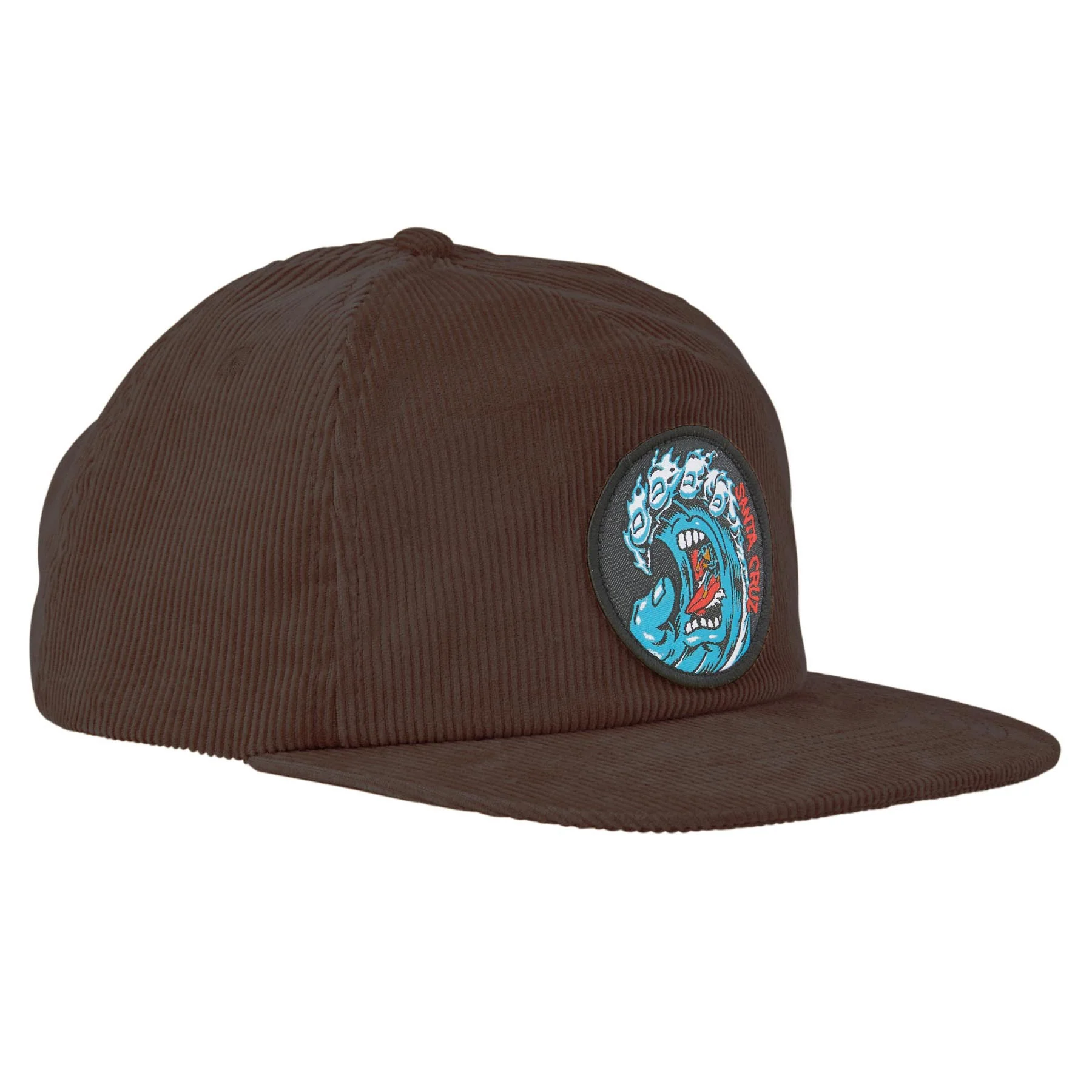 Santa Cruz Skateboards Hat Screaming Wave Snapback Brown - Image 3