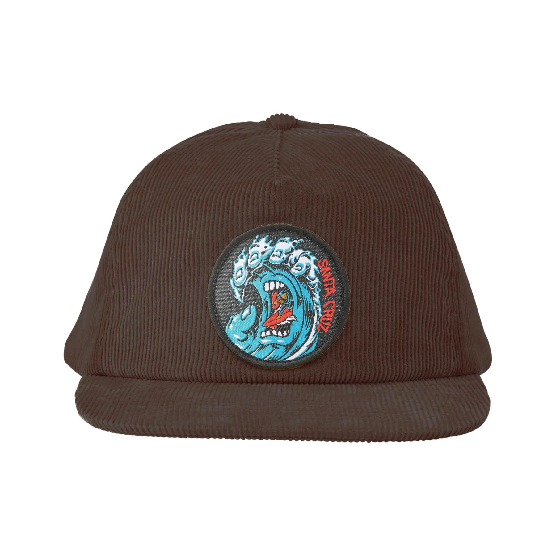 Santa Cruz Skateboards Hat Screaming Wave Snapback Brown - Image 5