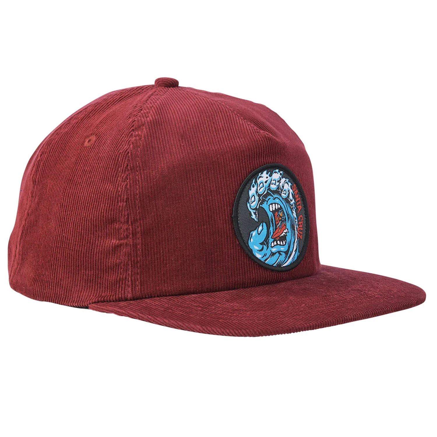 Santa Cruz Skateboards Hat Screaming Wave Strapback Maroon OS - Image 3