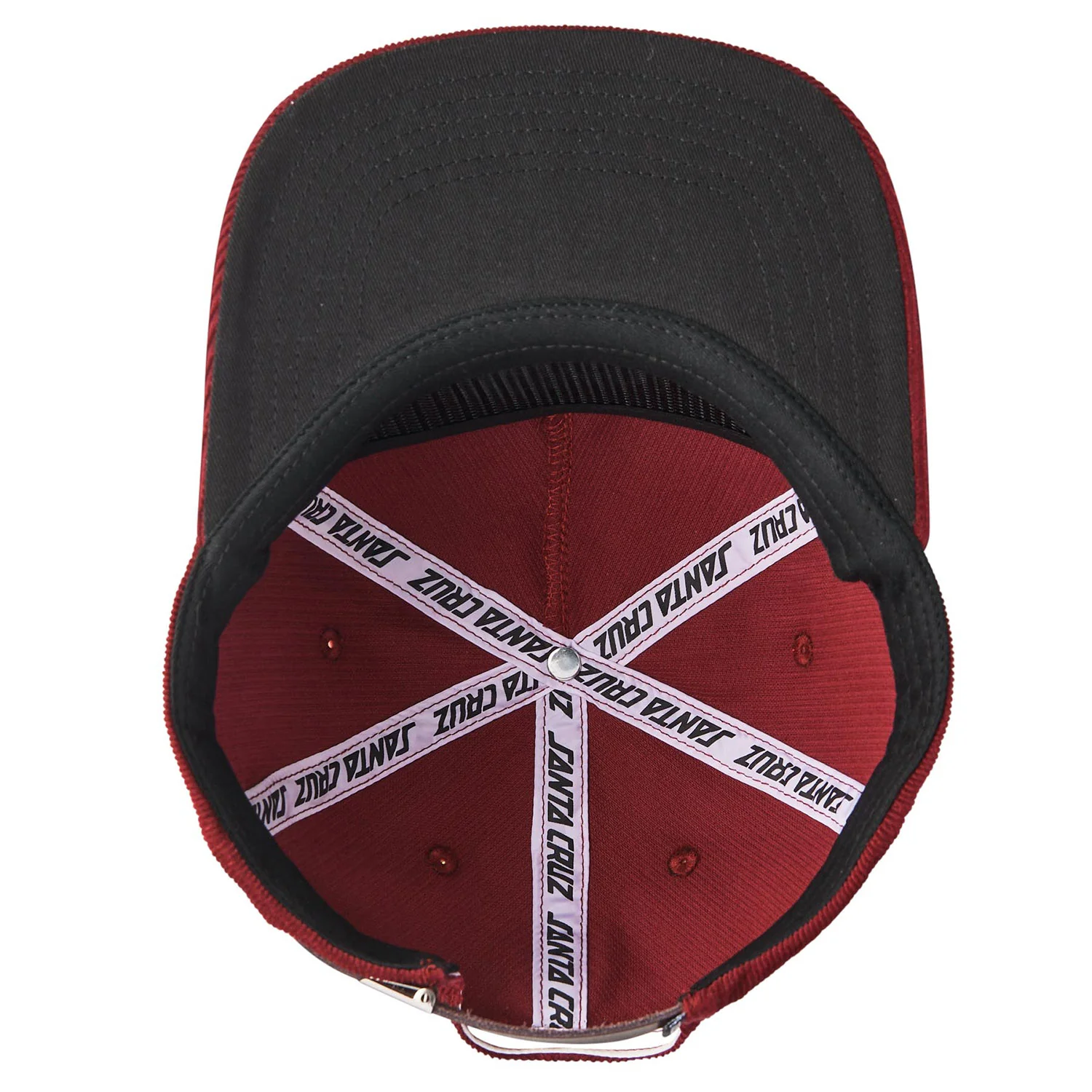 Santa Cruz Skateboards Hat Screaming Wave Strapback Maroon OS - Image 4