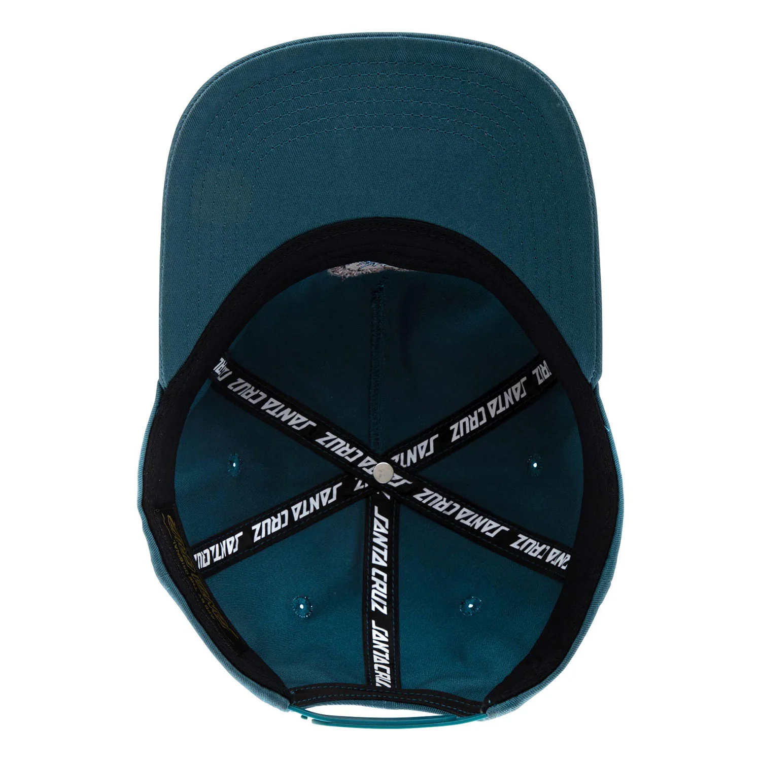 Santa Cruz Skateboards Hat Sol Spiral Snapback Unstructured Deep Teal - Image 4