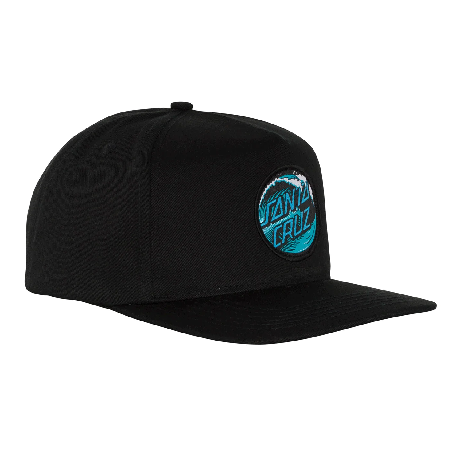 Santa Cruz Skateboards Hat Wave Dot Snapback Mid Black - Image 3